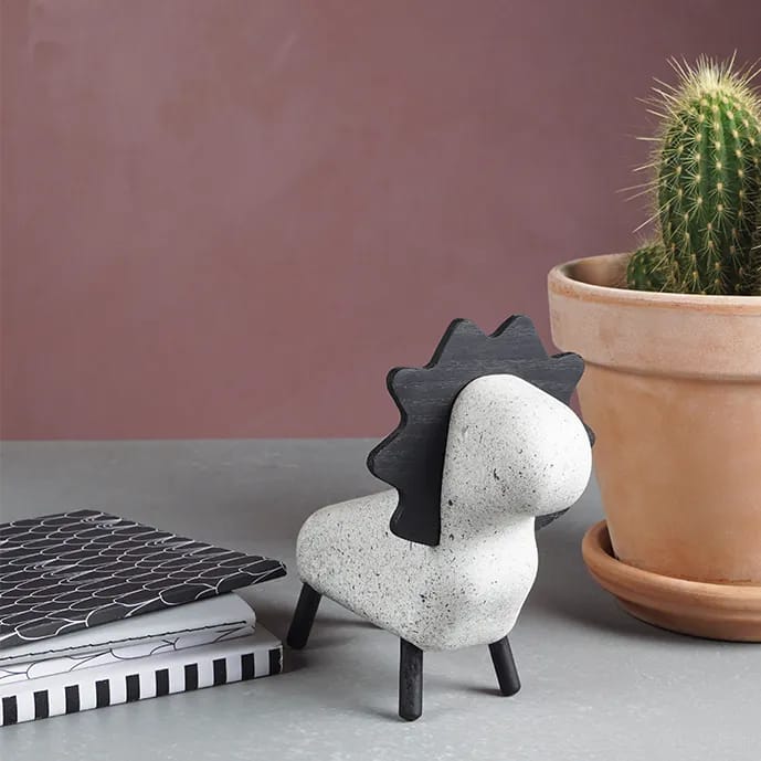 KORRIDOR Dyrefigurer Concrete Animals Løve i Løve grå, 3