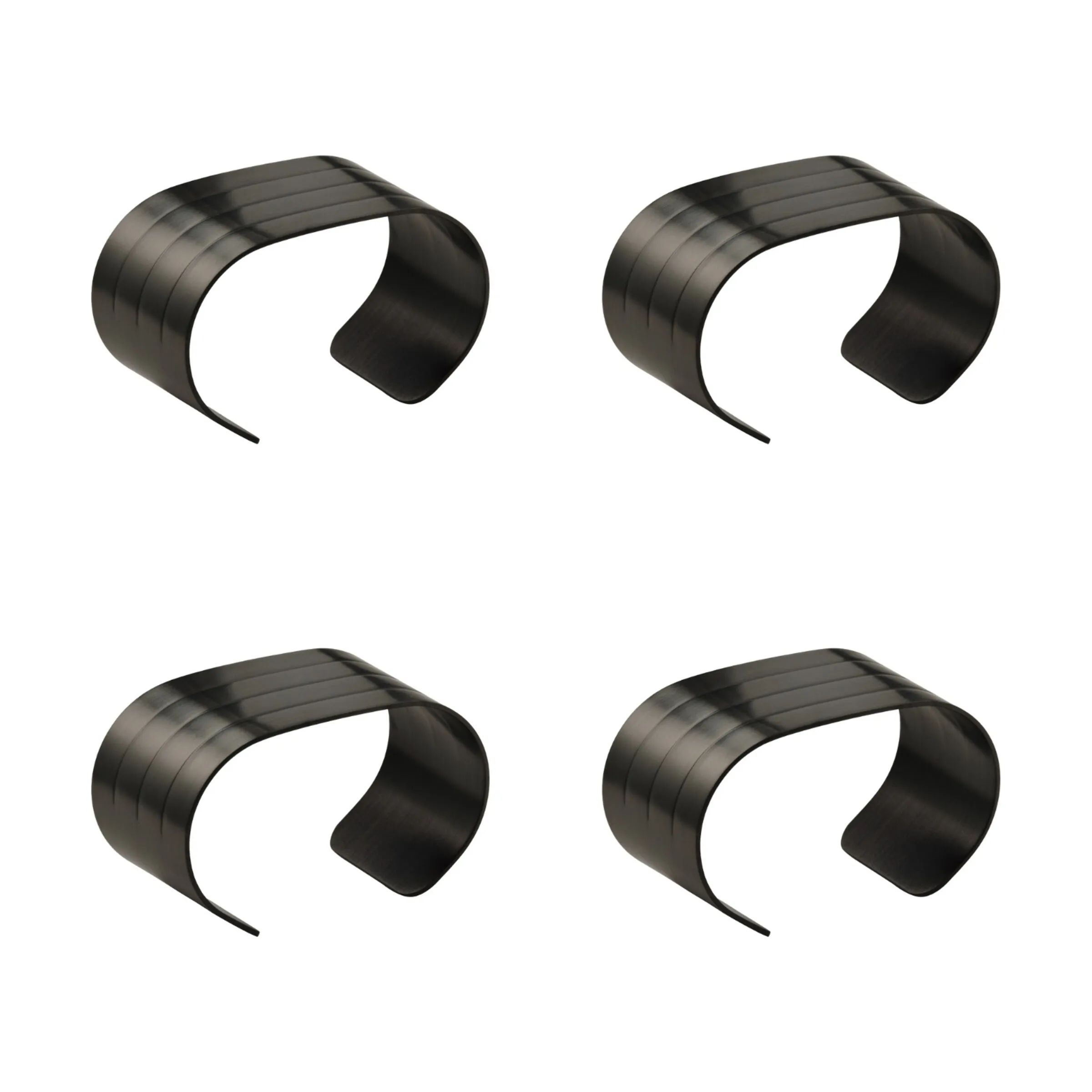 Aida Servietringe og -holdere Servietring - 4 stk. i sort, 1