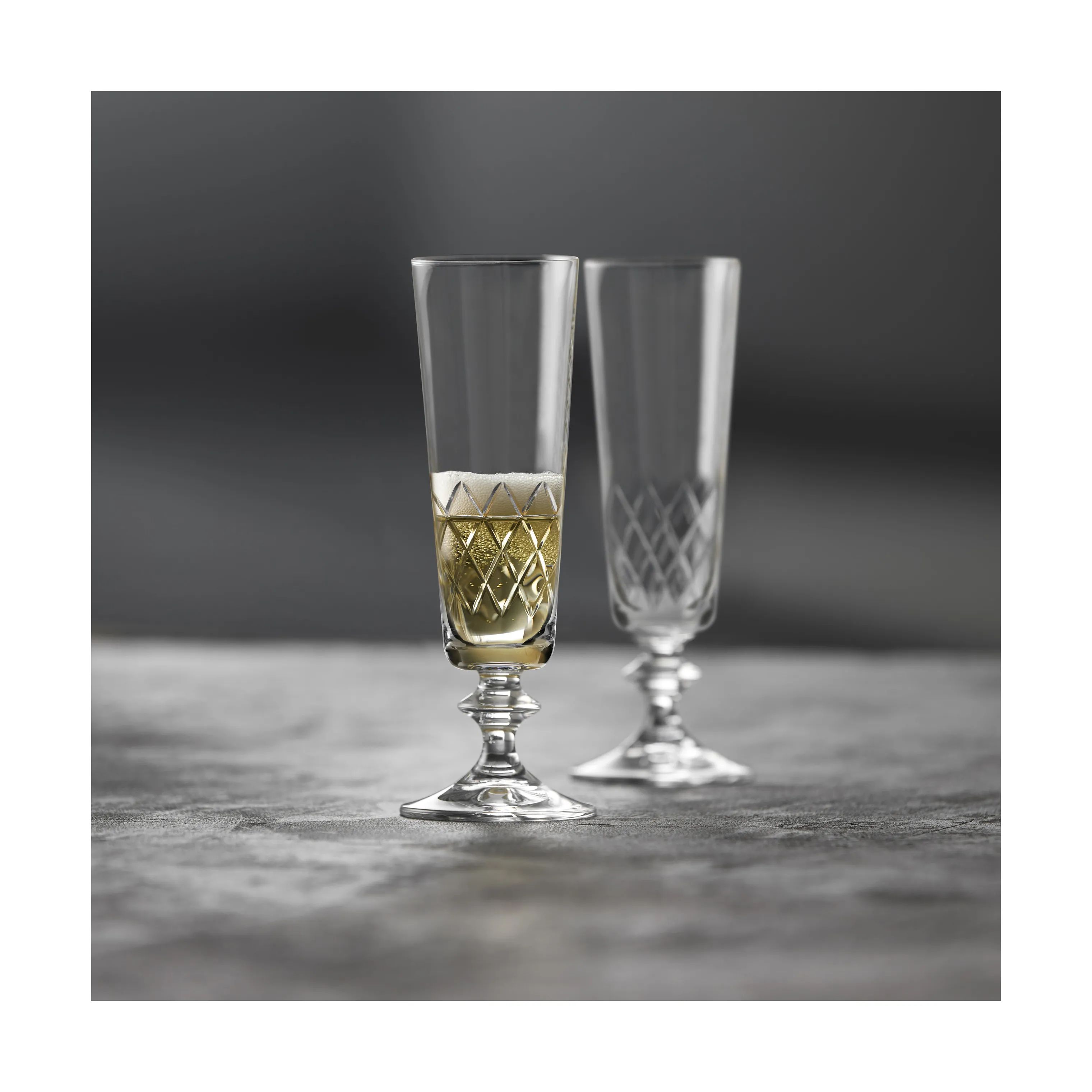 Lyngby Glas Champagneglas Eaton Champagneglas - 2 stk i Klar, 2
