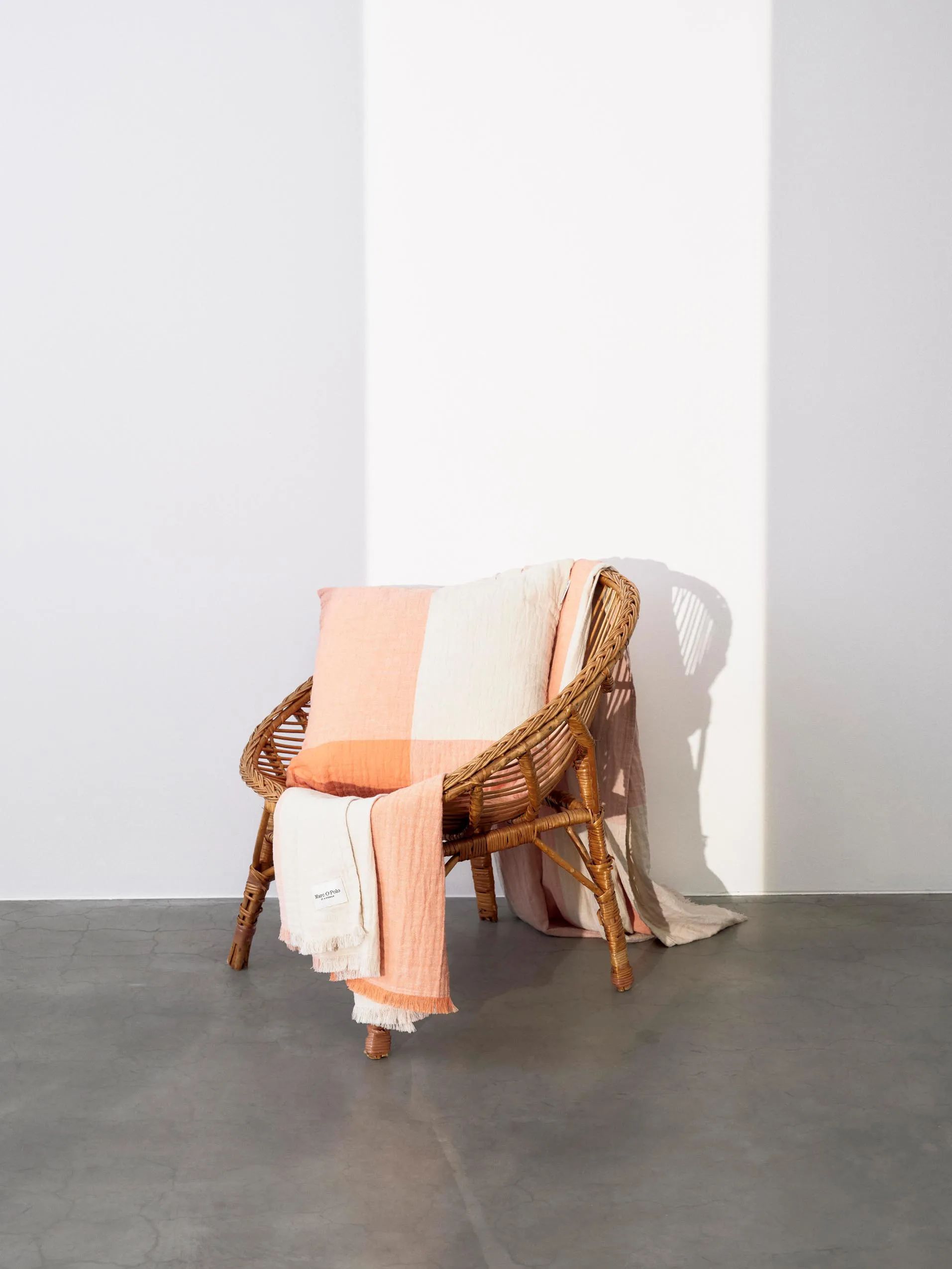 Essenza Plaider Erlend Plaid i Melon, B200 x L200 cm, 2