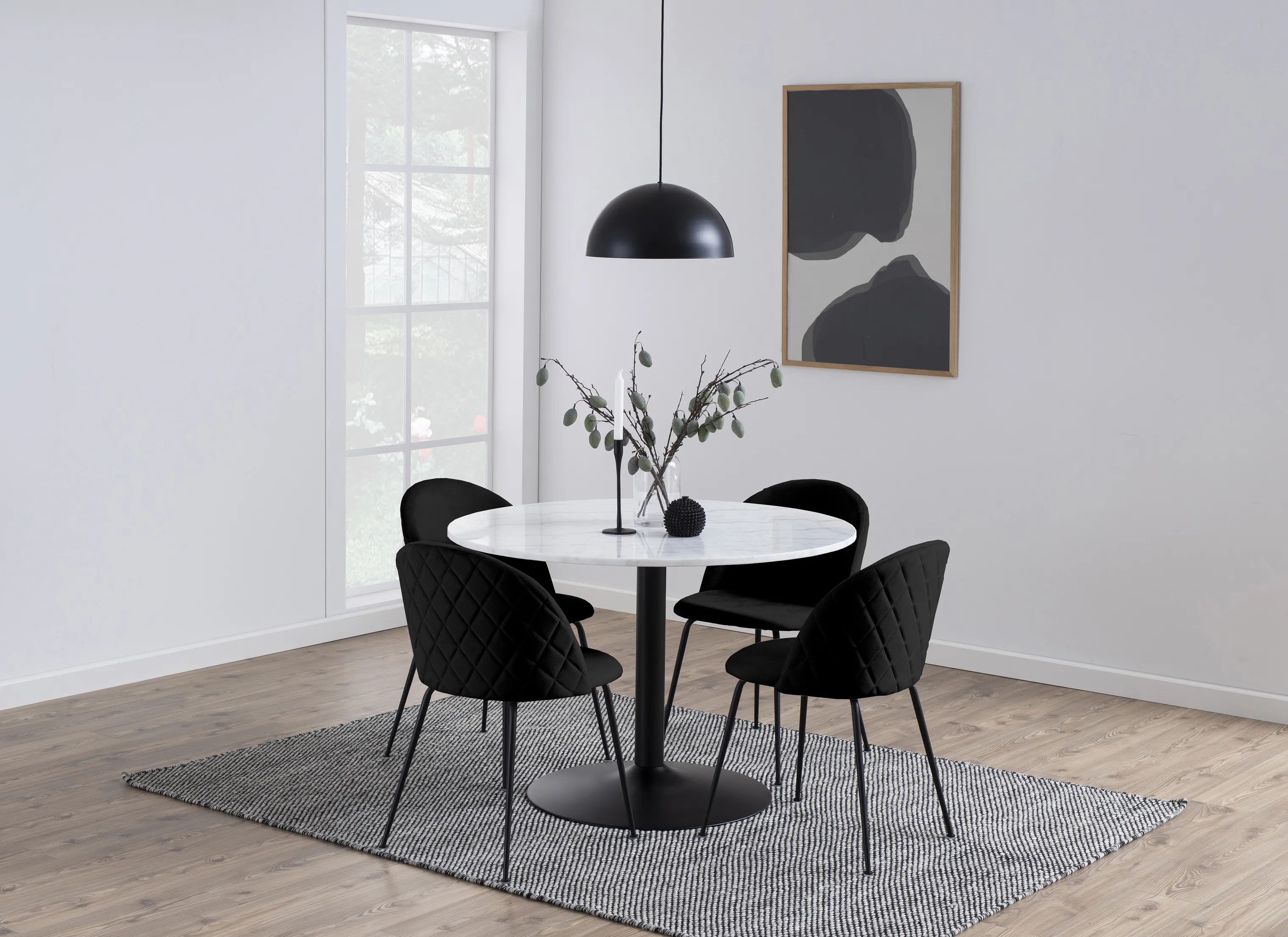 CASA Living Spisebordsstole Louise Spisebordsstol - 2 stk. i sort, 2