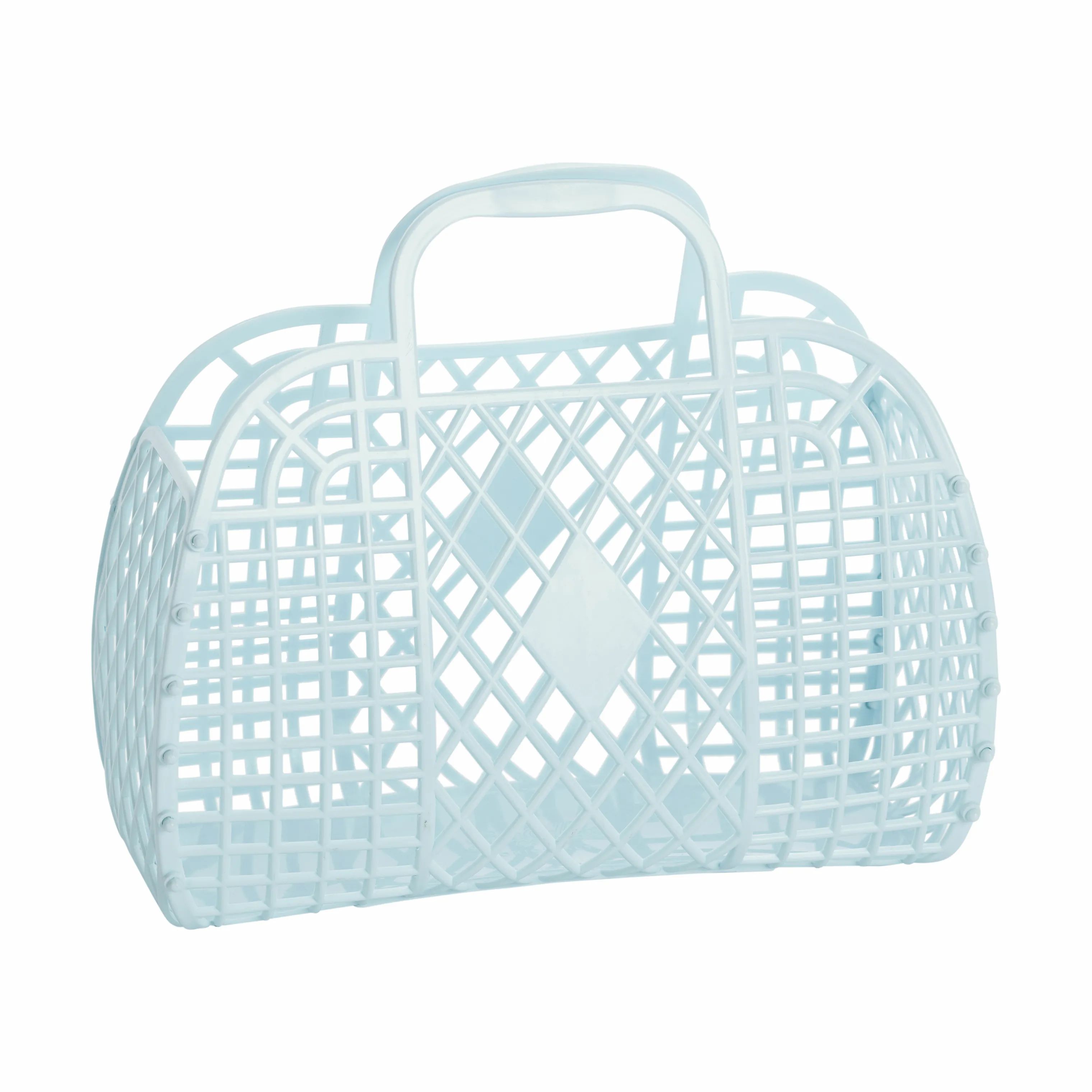 Sun Jellies Øvrigt interiør Retro Basket Small Retro Taske - Lille i Blue B 11 x L 31 x H 25,5 cm, 1