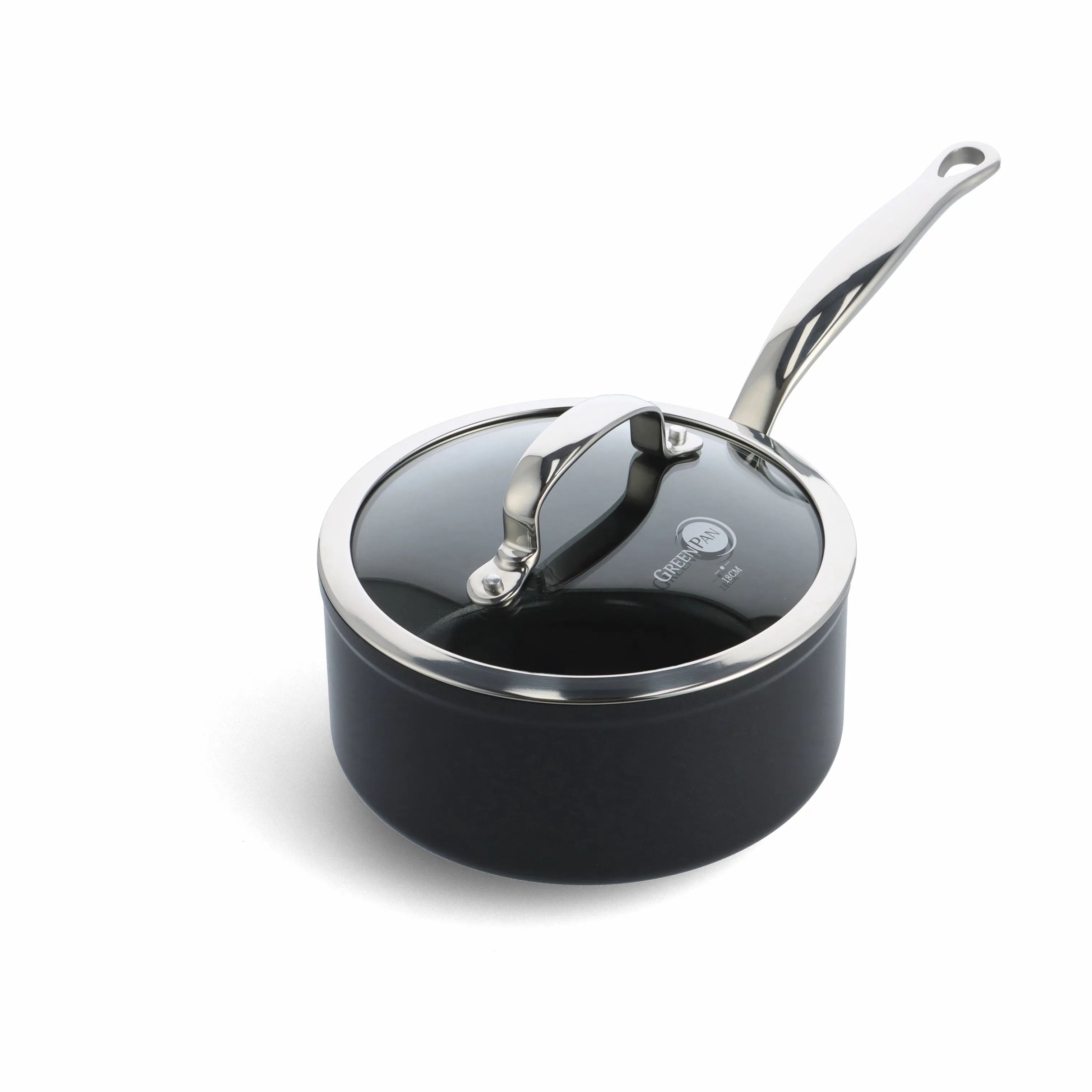 Greenpan Kasseroller Barcelona Pro Kasserolle i Sort, 2.1 L, 1