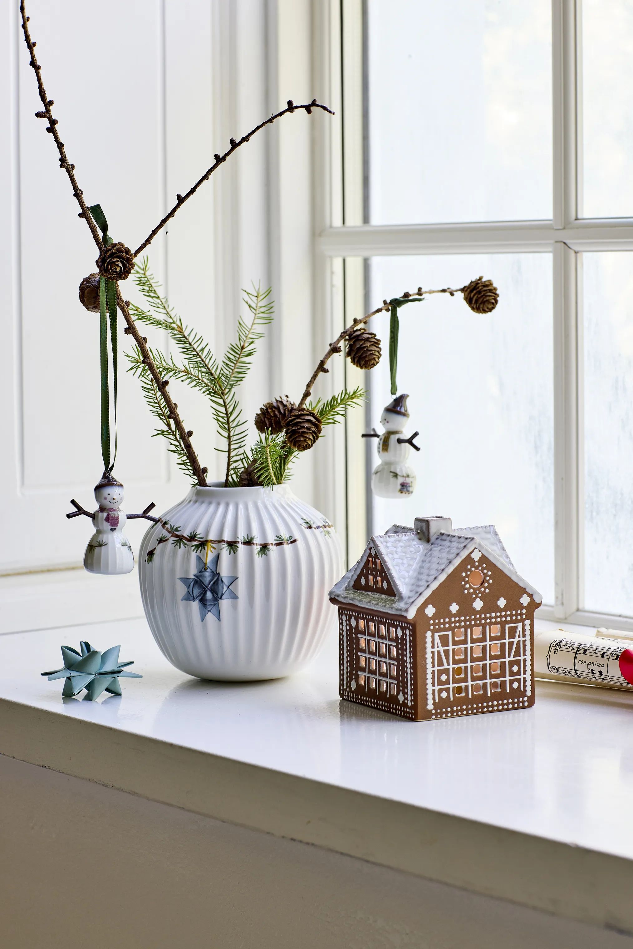 Kähler Julefigurer Hammershøi Jul Hammershøi Snedreng i Hvid m. deko, 3