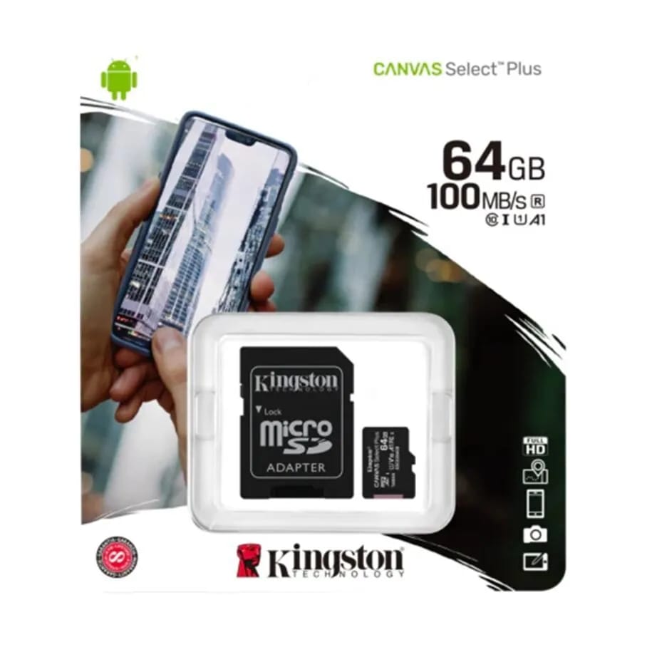 Kingston Øvrigt interiør Micro SD-kort i Sort, 1