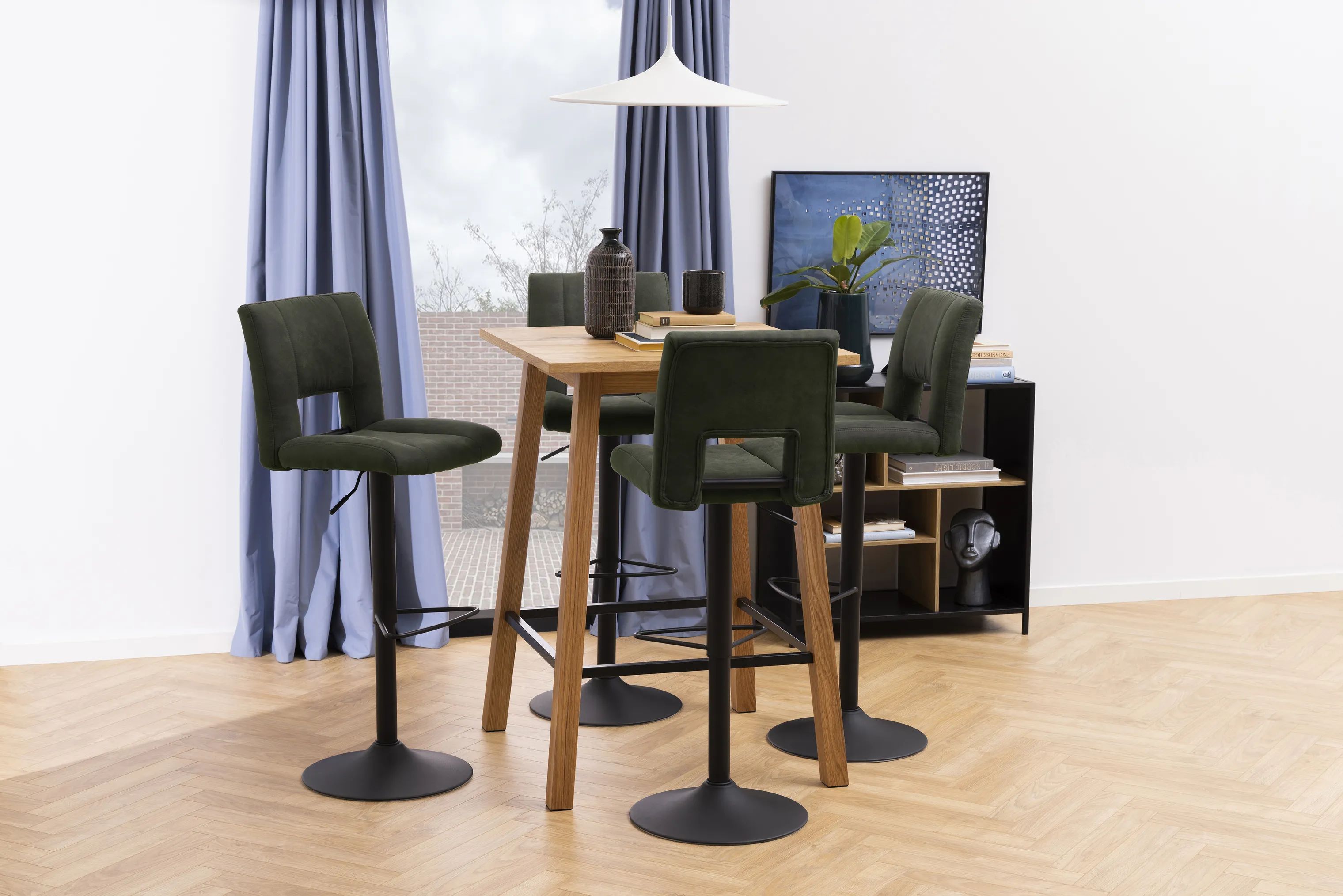 CASA Living Barstole Sylvia Barstol - 2 stk. i Olivengrøn, 2
