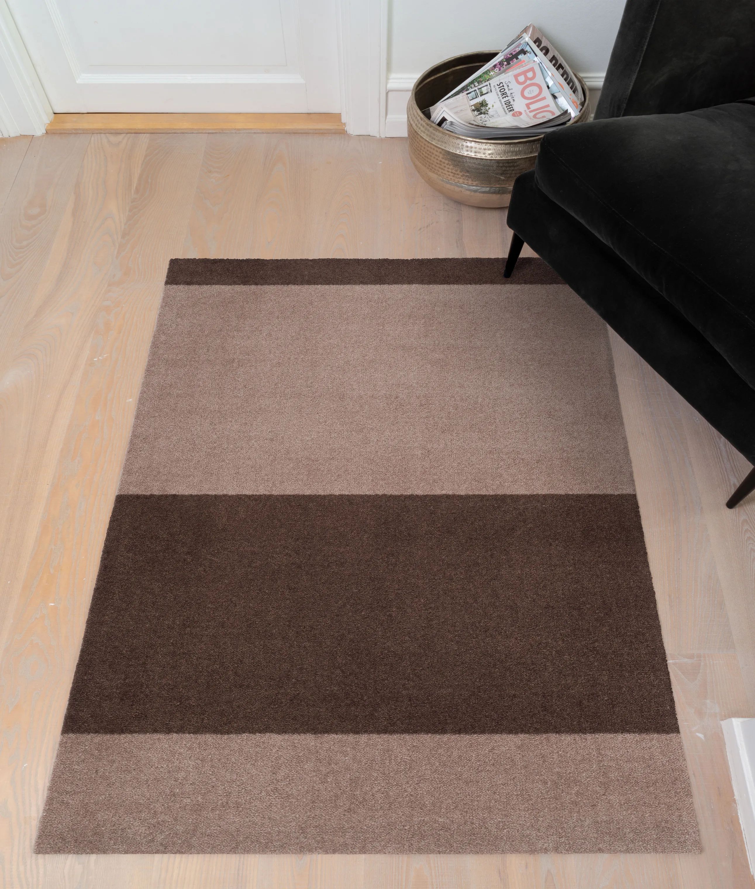 Tica Copenhagen Gulvtæpper Stripes Horisontal Gulvtæppe i Sand/brun, B90 x L130 cm, 3