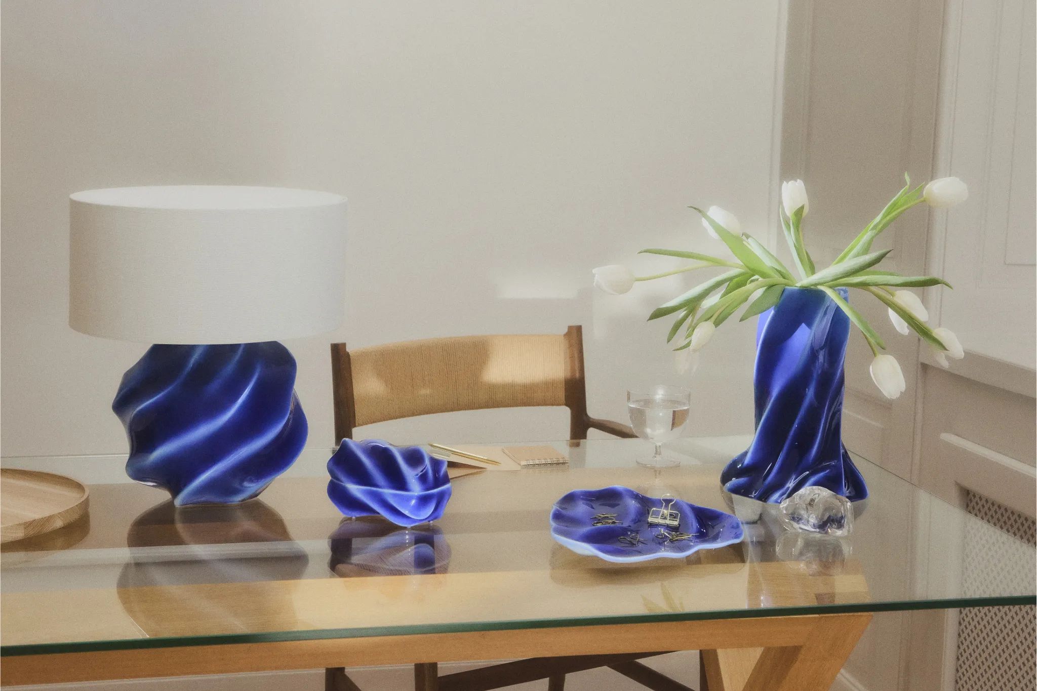 Royal Copenhagen Serveringsfade Kontur Fad i Blå, 2