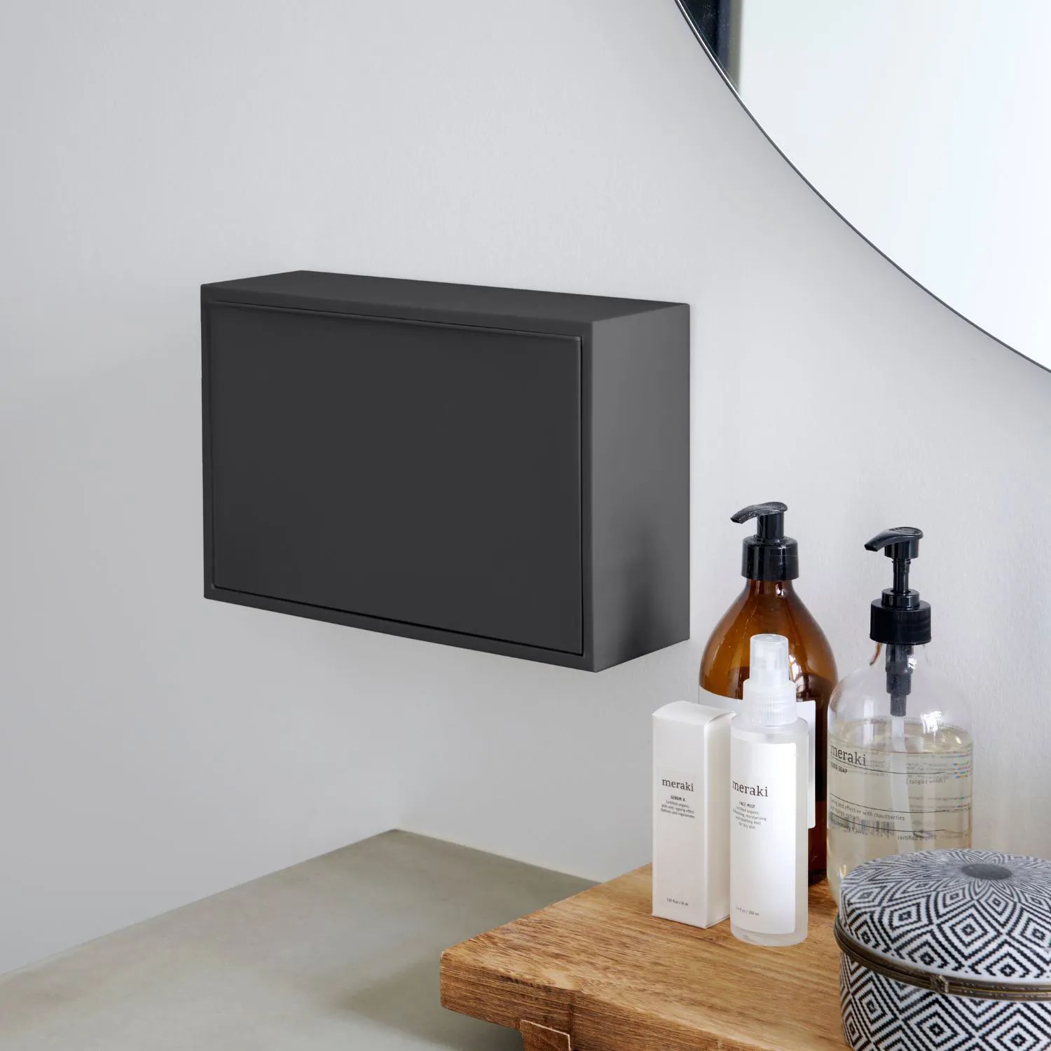 ReCollector Toiletspande Væghængt Toiletspand i Black Raven, 2