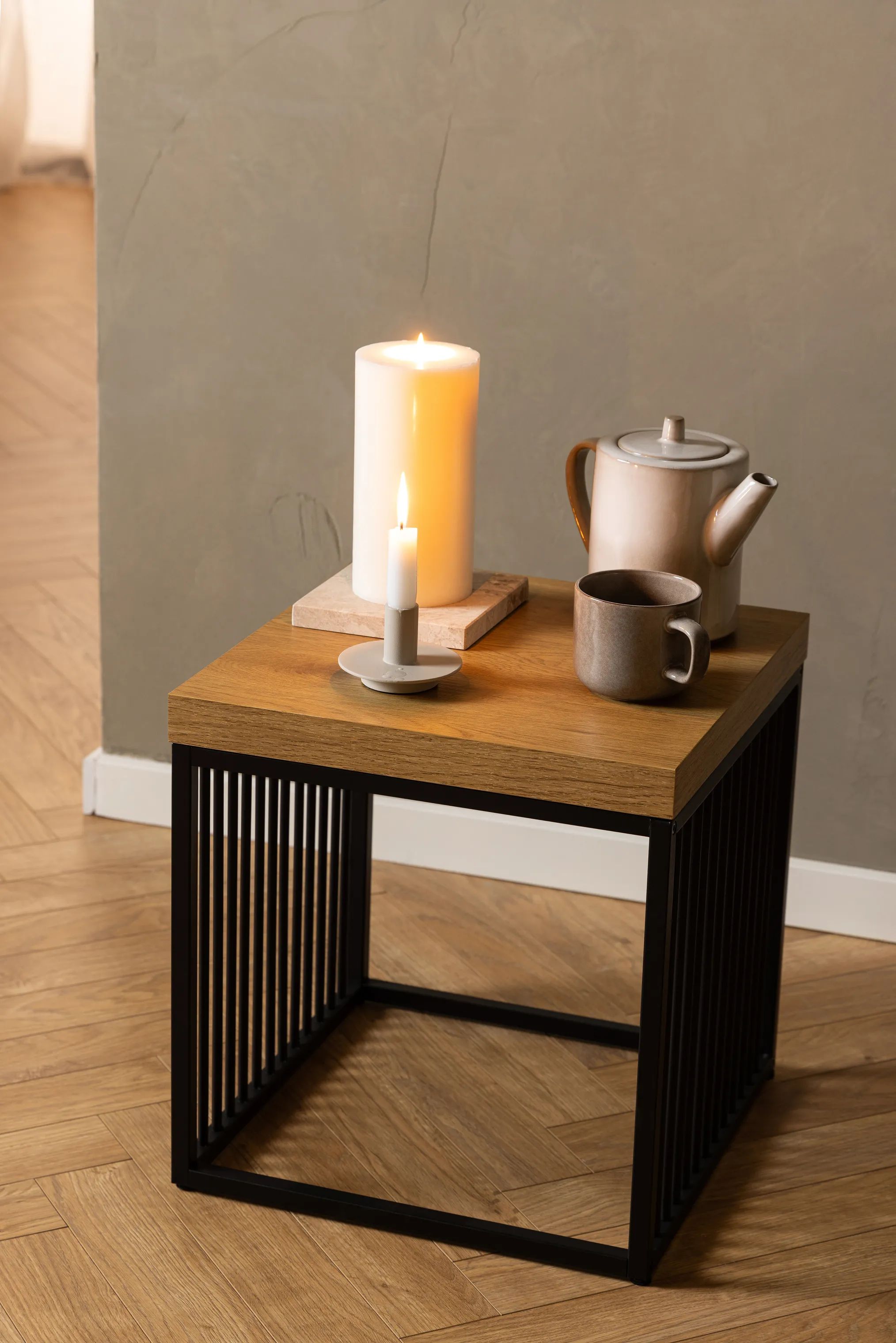 CASA Living Sideborde Strington Hjørnebord i Natur, 42 cm, 3