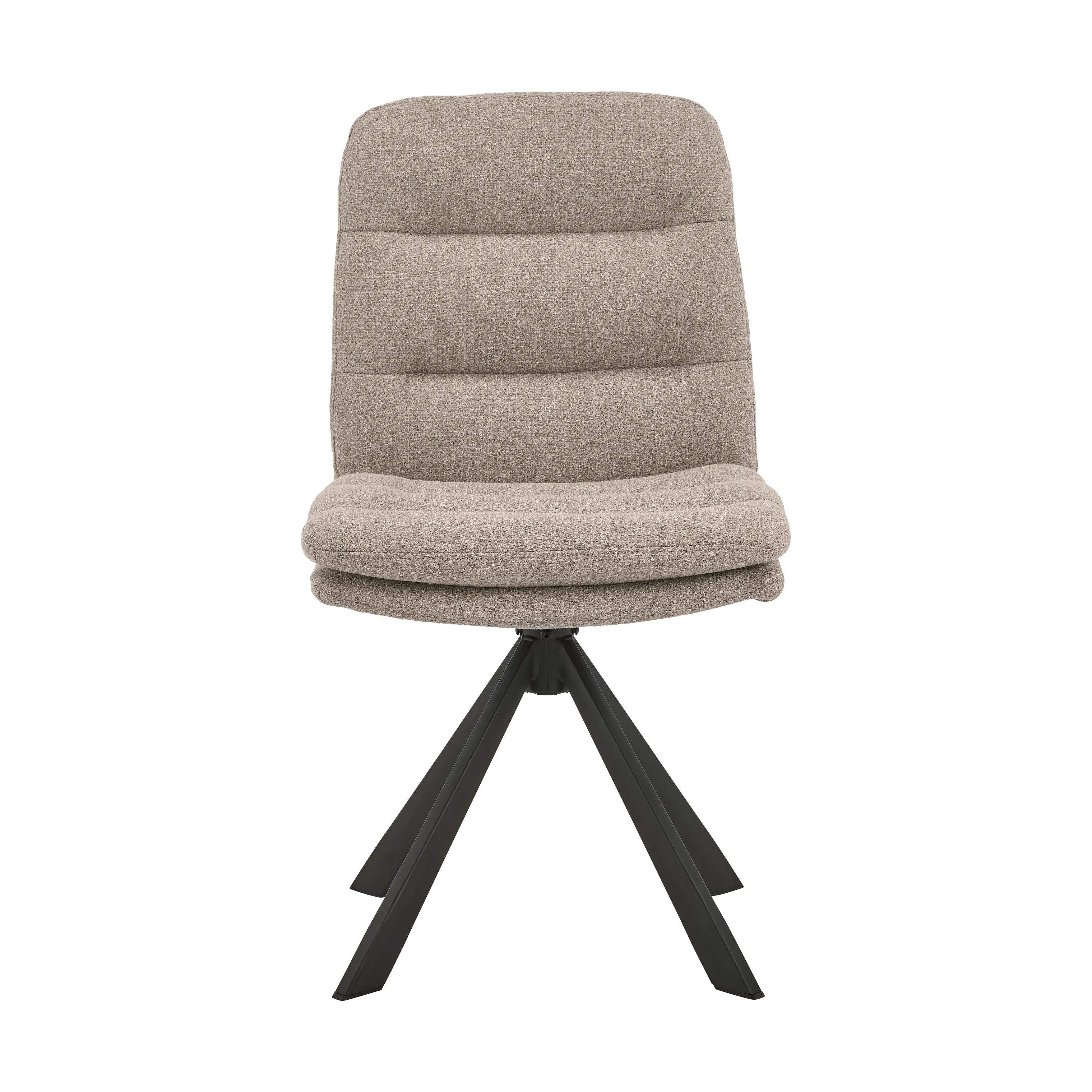 CASA Living Spisebordsstole Dean Spisebordsstol - 2 stk i Beige/mat sort, 7