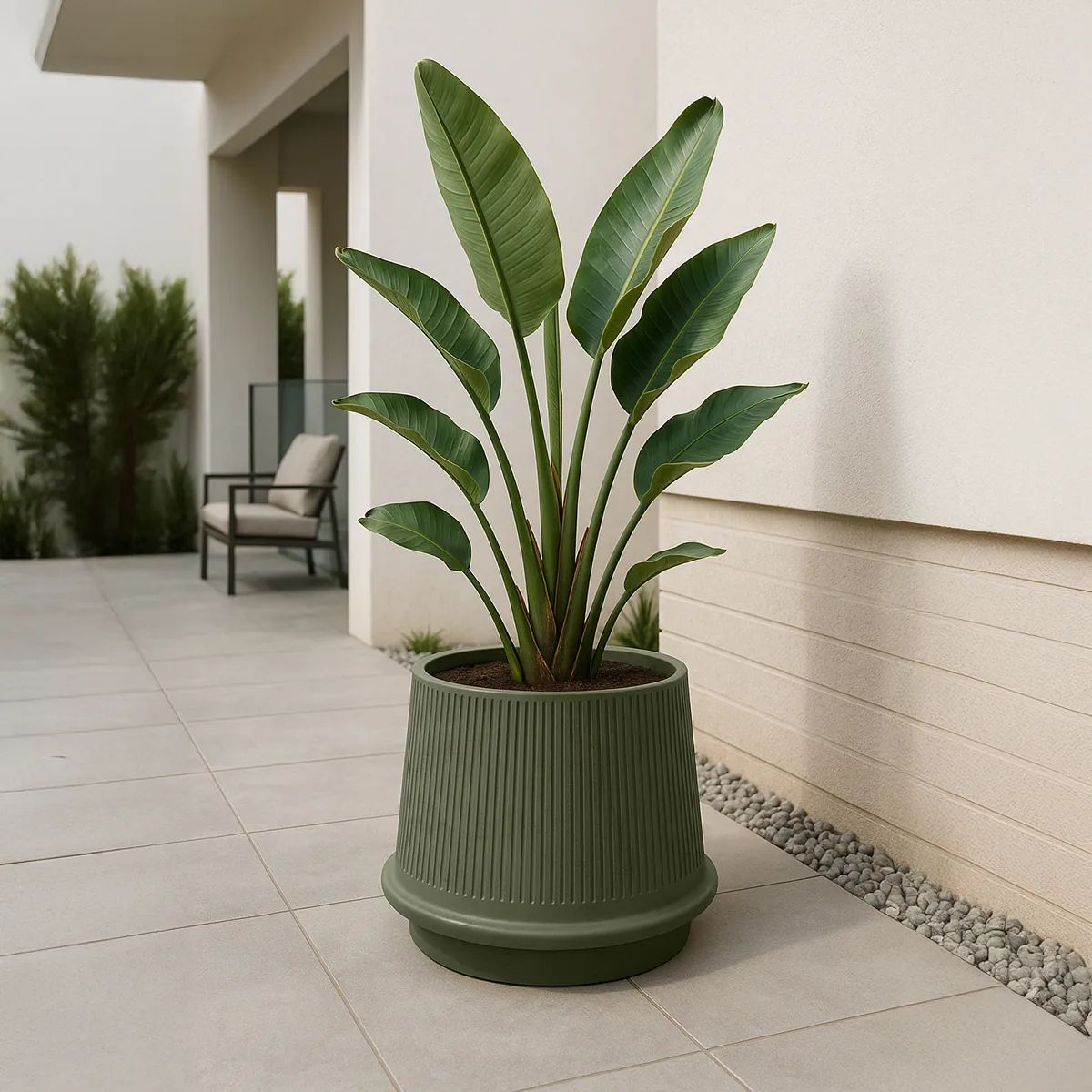SACKit Plantekrukker Gaia Krukke i Olive, 43 cm, 3