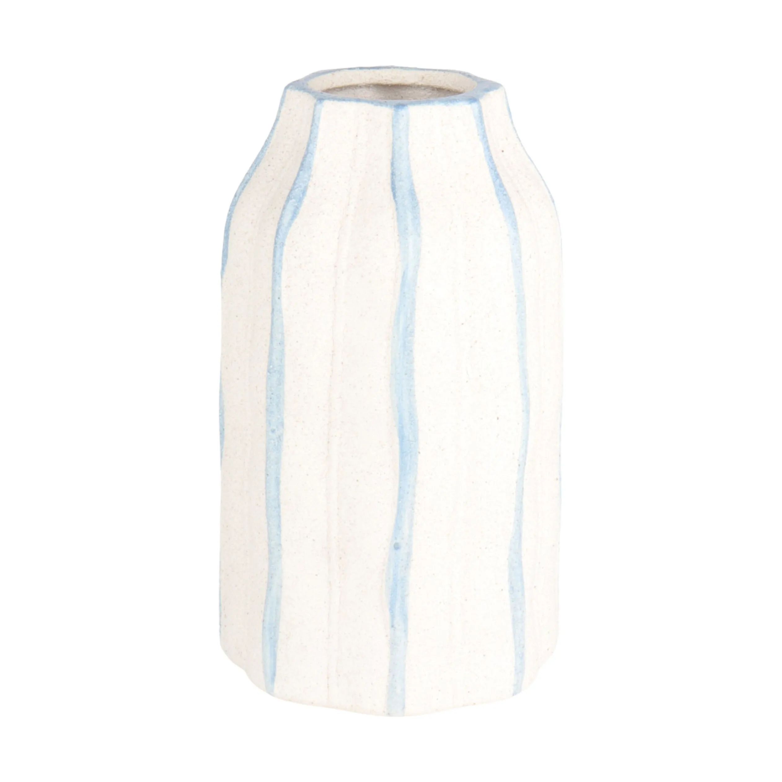 SKAGEN living Vaser Keramikvase i Råhvid/blå, 1