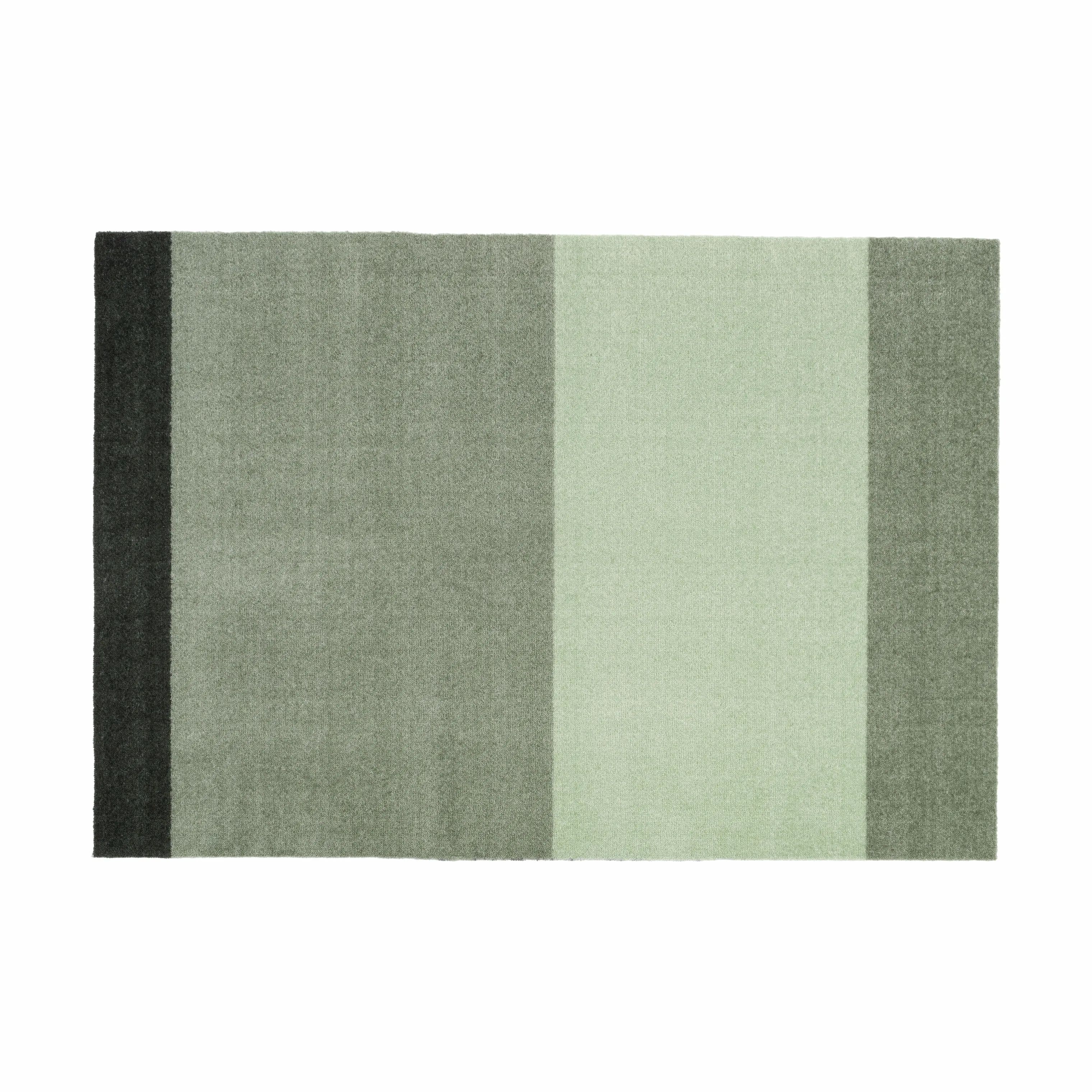 Tica Copenhagen Gulvtæpper Stripes Horisontal Gulvtæppe i Lysgrøn/støvetgrøn/mørkegrøn, B90 x L130 cm, 1