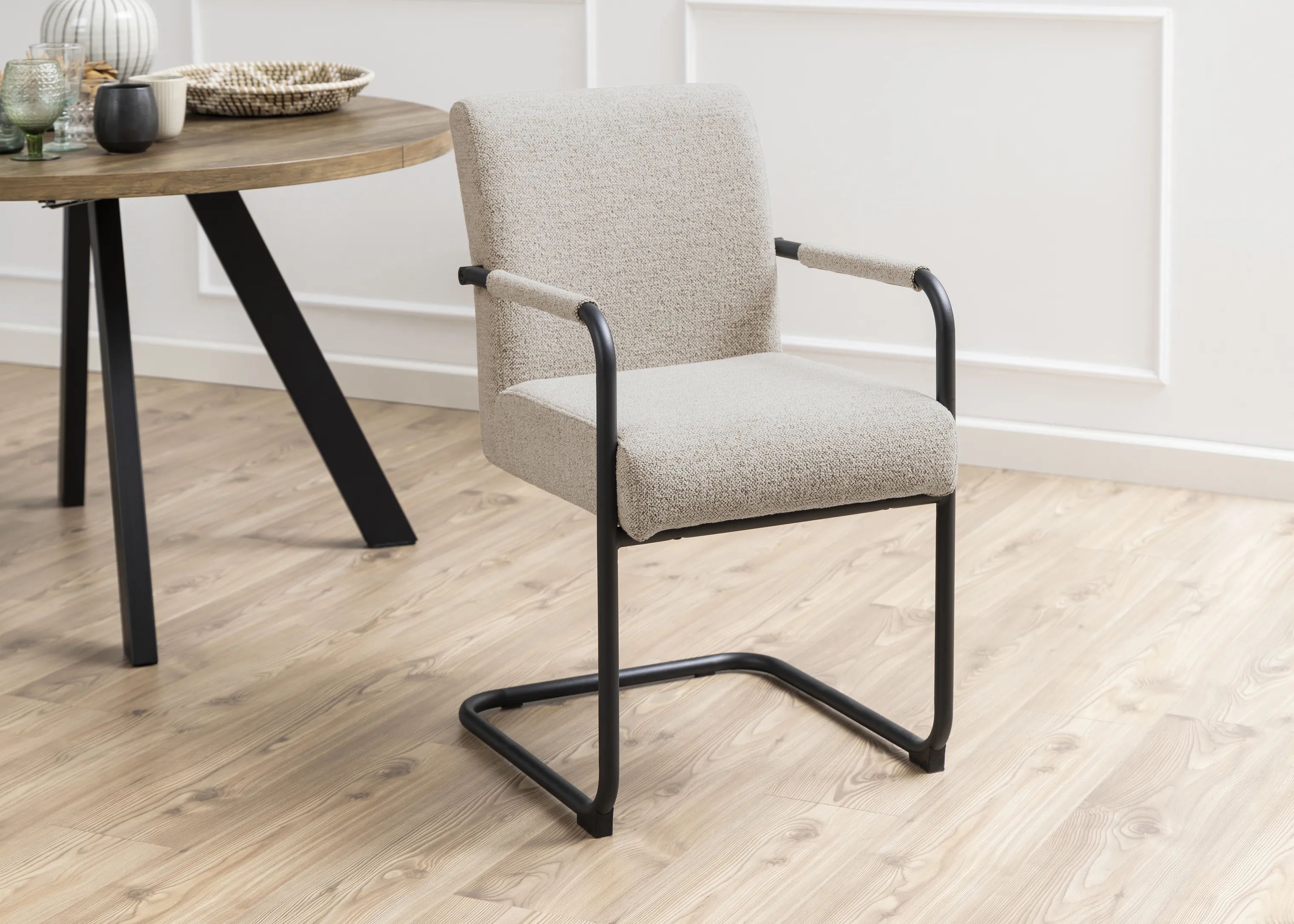 CASA Living Spisebordsstole Adele Spisebordsstol - 2 stk. i beige, 3