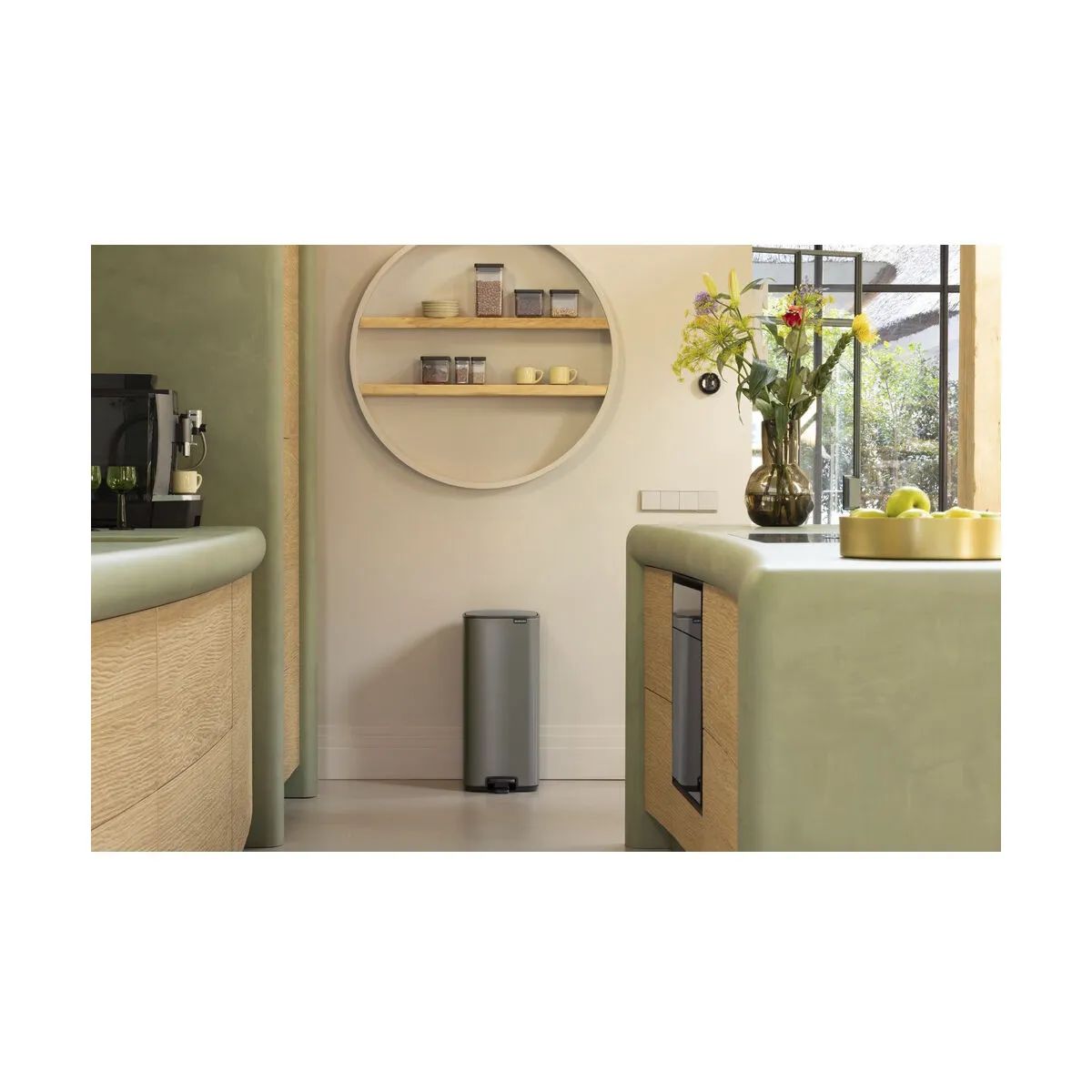 Brabantia Pedalspande Bo Pedalspand i Platinum, 30 L, 4