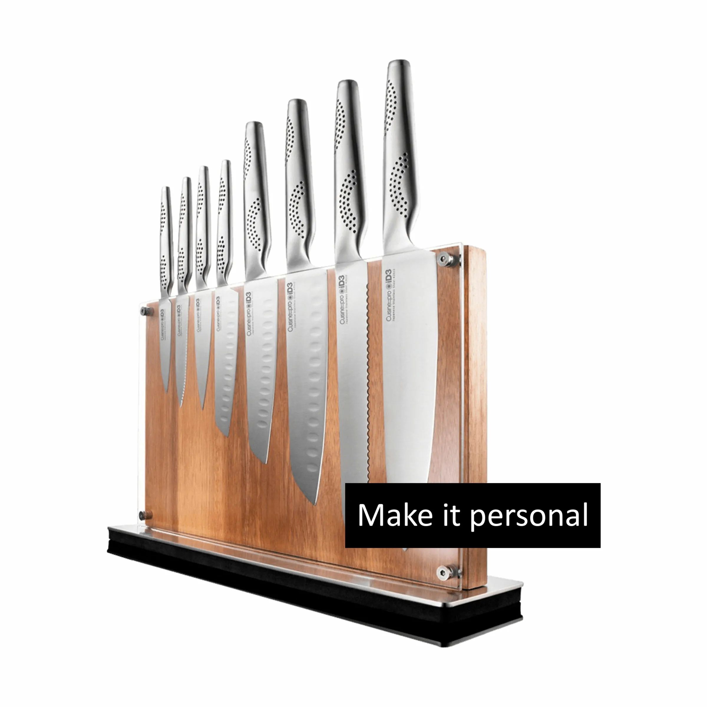 THE CUSTOM CHEF™ Knivblokke med knive Cuisine::pro®
iD3® Cuisine::pro iD3 Ryu Knivblok - 9 dele i Brun/klar, 1