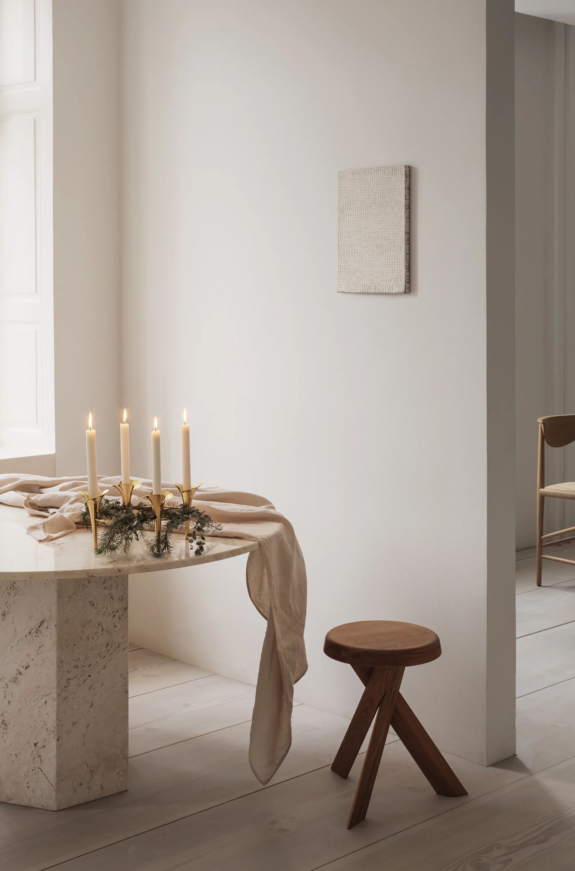 Georg Jensen Kronelysestage Bloom Lysestage i Guldfarvet, 2