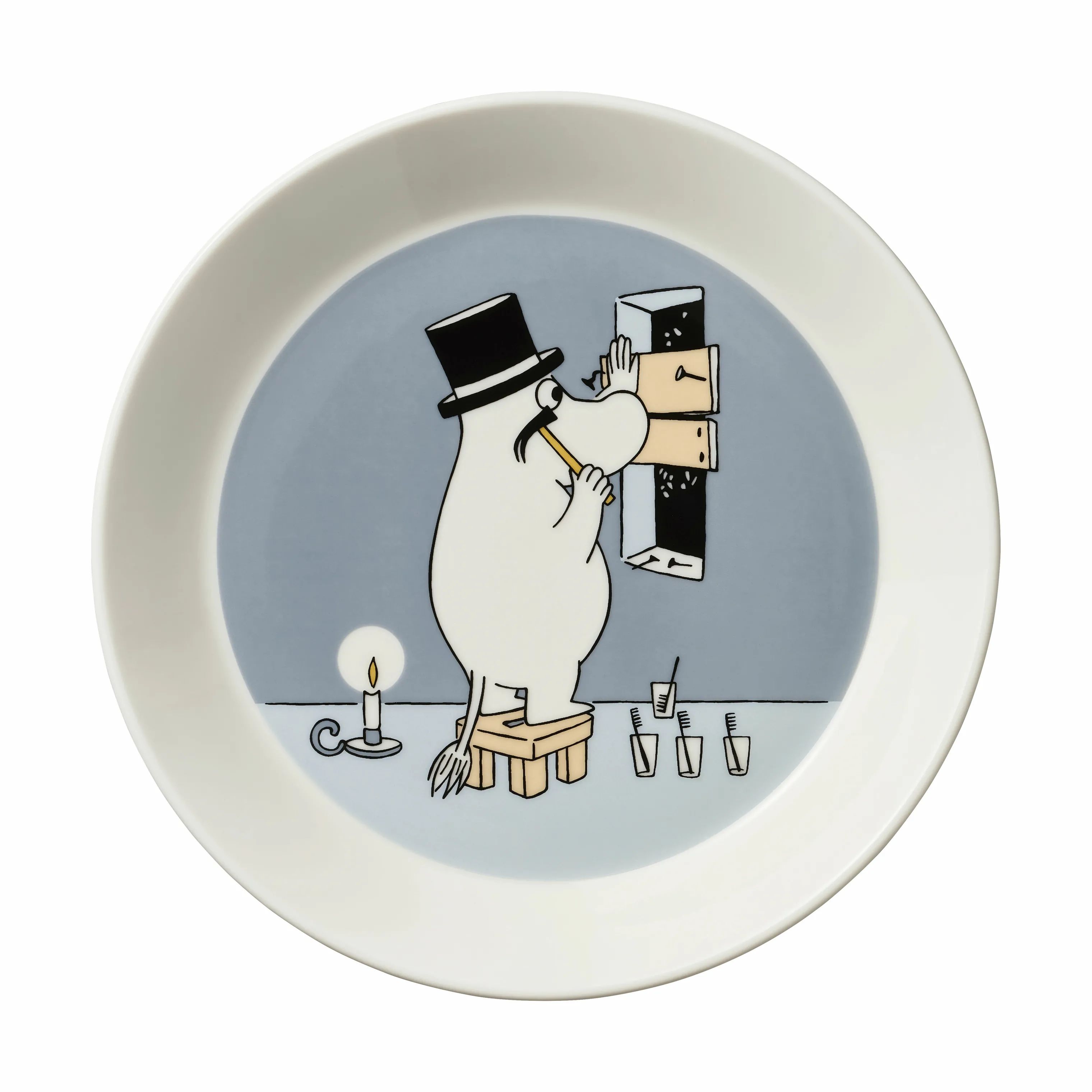 Moomin Arabia Frokosttallerkener Kærester Tallerken - Mumifar i Mumifar hamre - grå, 1