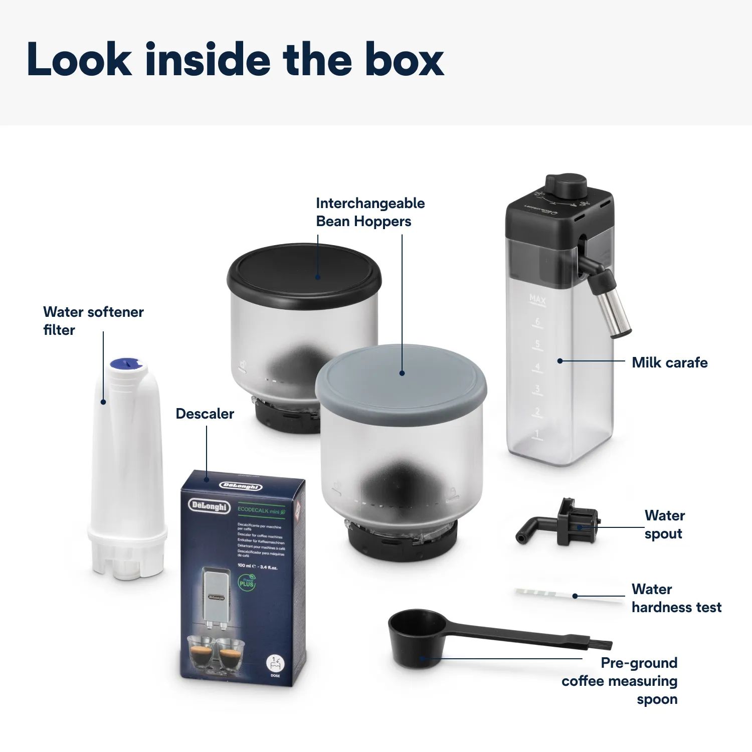 DeLonghi Espressomaskiner Rivelia EXAM440.55.B i Sort, 2
