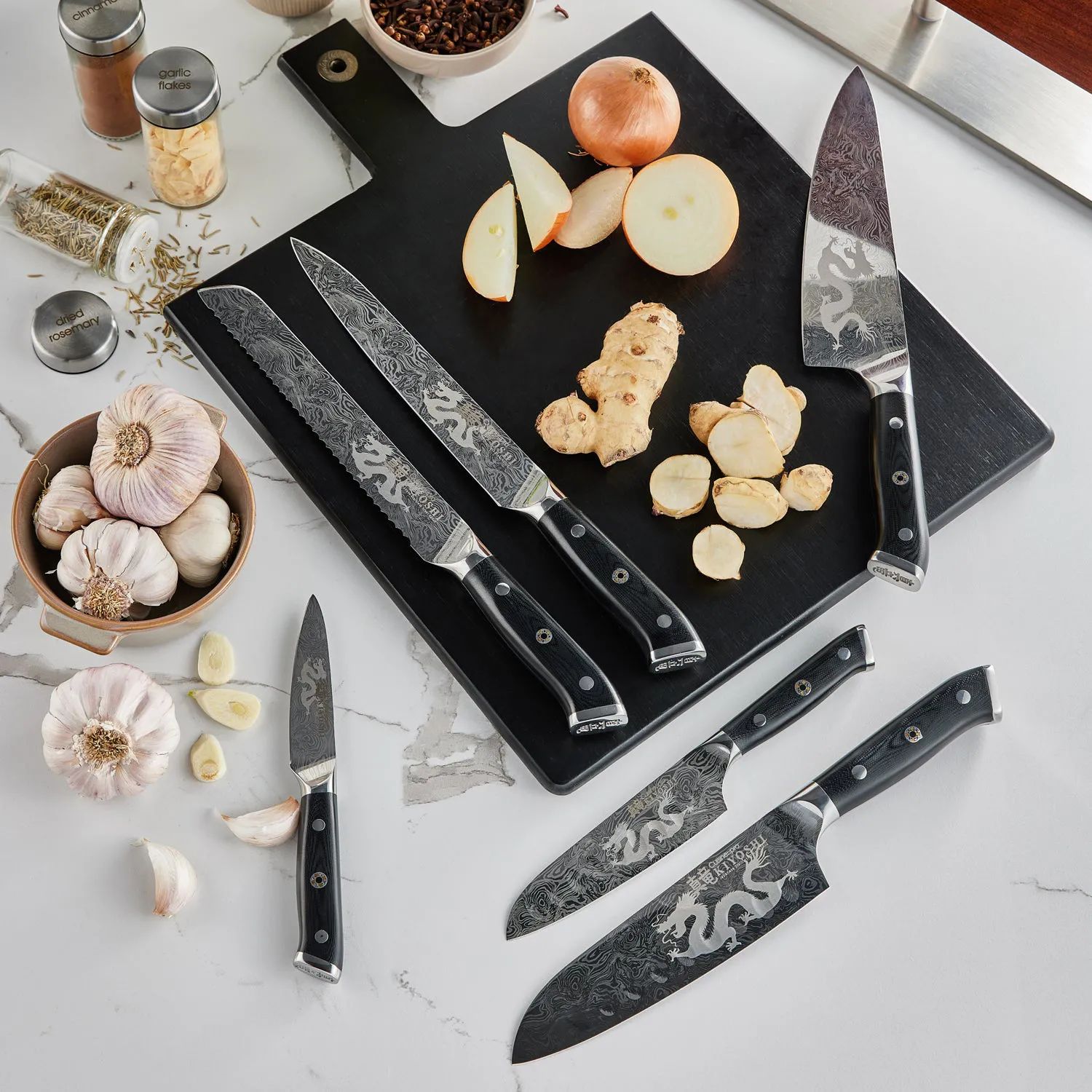 THE CUSTOM CHEF™ Knivblokke med knive Cuisine::pro®
KIYOSHI™ Cuisine::pro KIYOSHI™ Kei Knivblok - 7 dele i Brun/sølv, 3