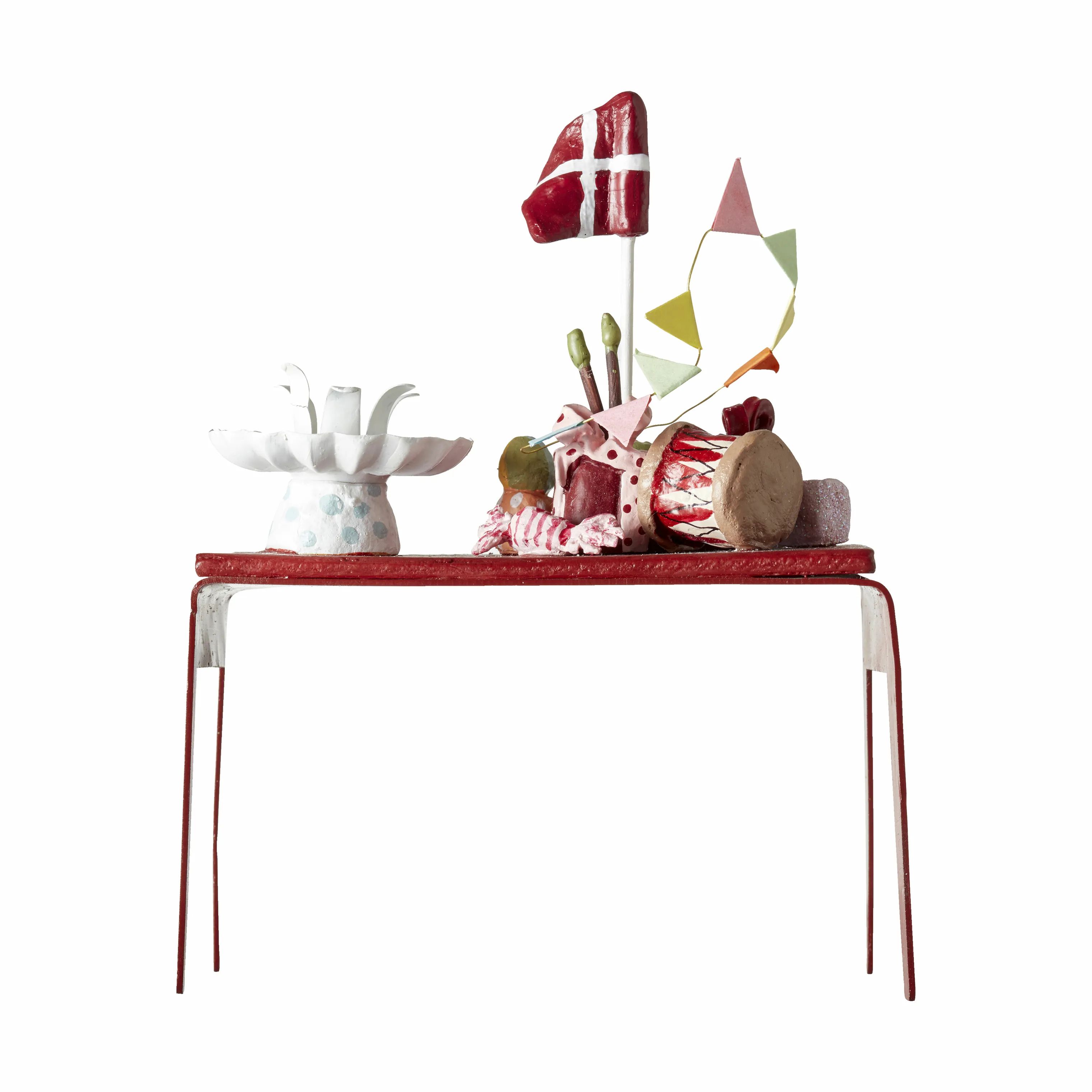 Medusa Copenhagen Jule- og adventsstager Fødselsdagsbord Lysestage i Rød, 13 cm, 2
