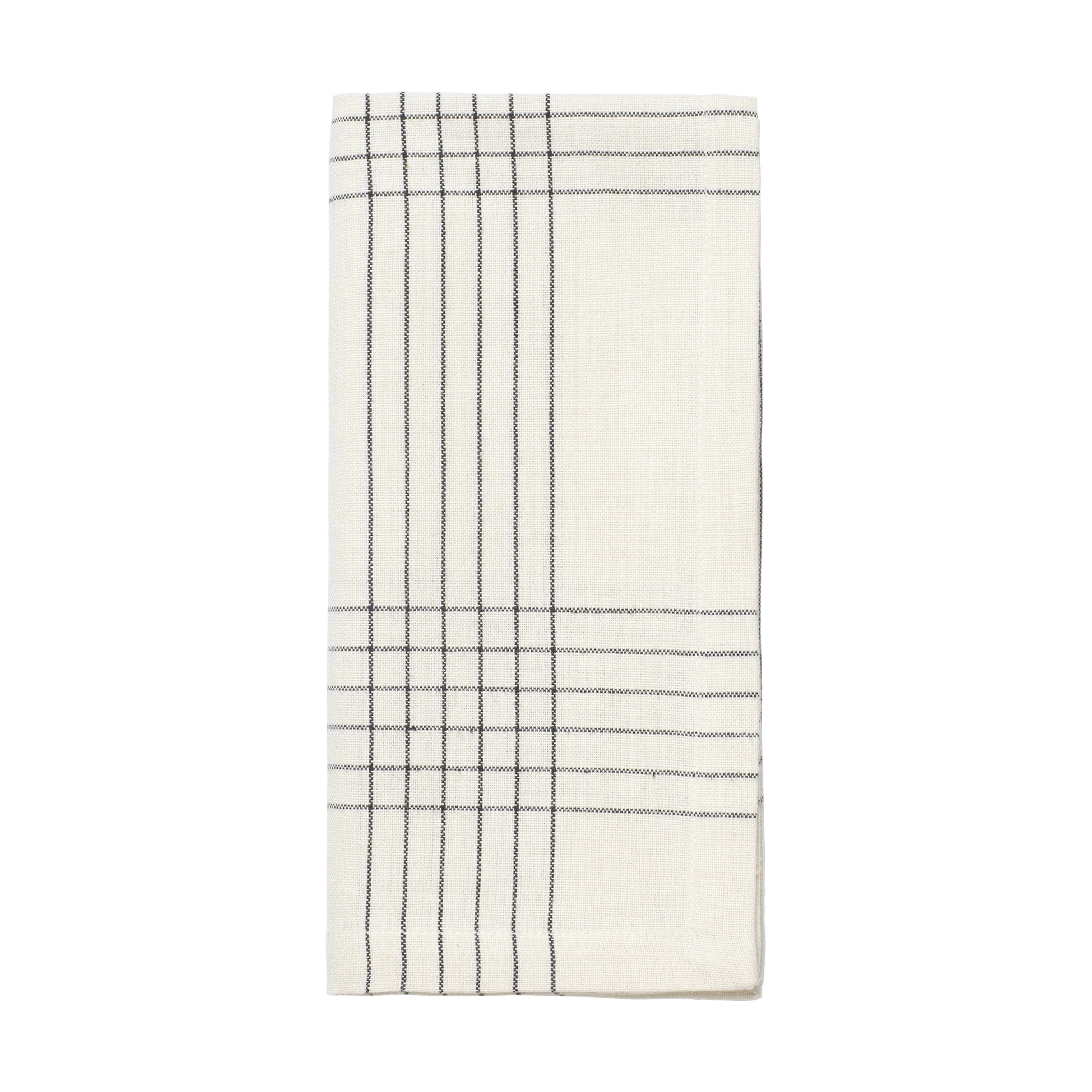 Broste Copenhagen Stofservietter Alice Stofserviet i Black/Natural, 1
