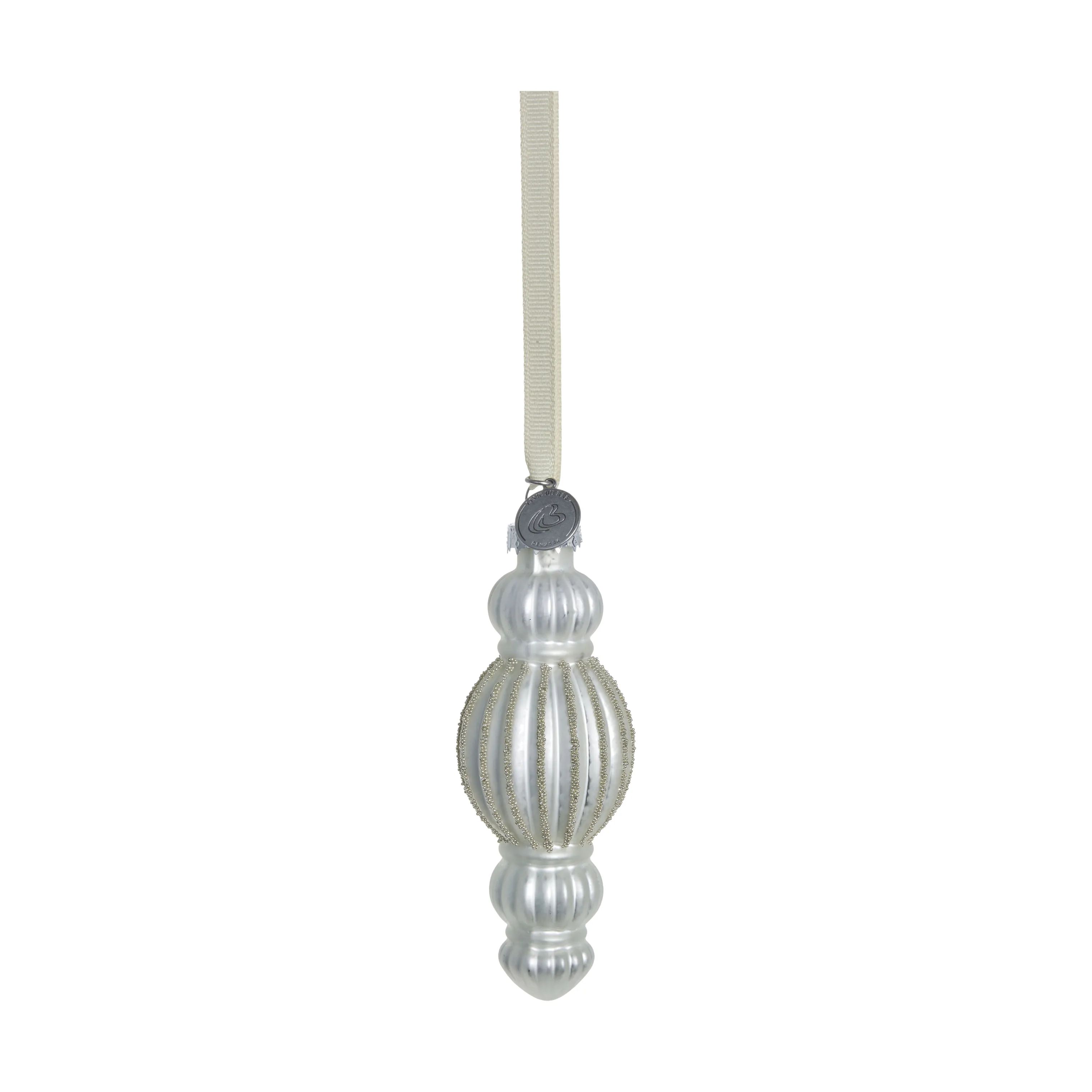 Lene Bjerre Juleophæng Perline Ornament i Hvid, H11,5 x B3,5 cm, 1