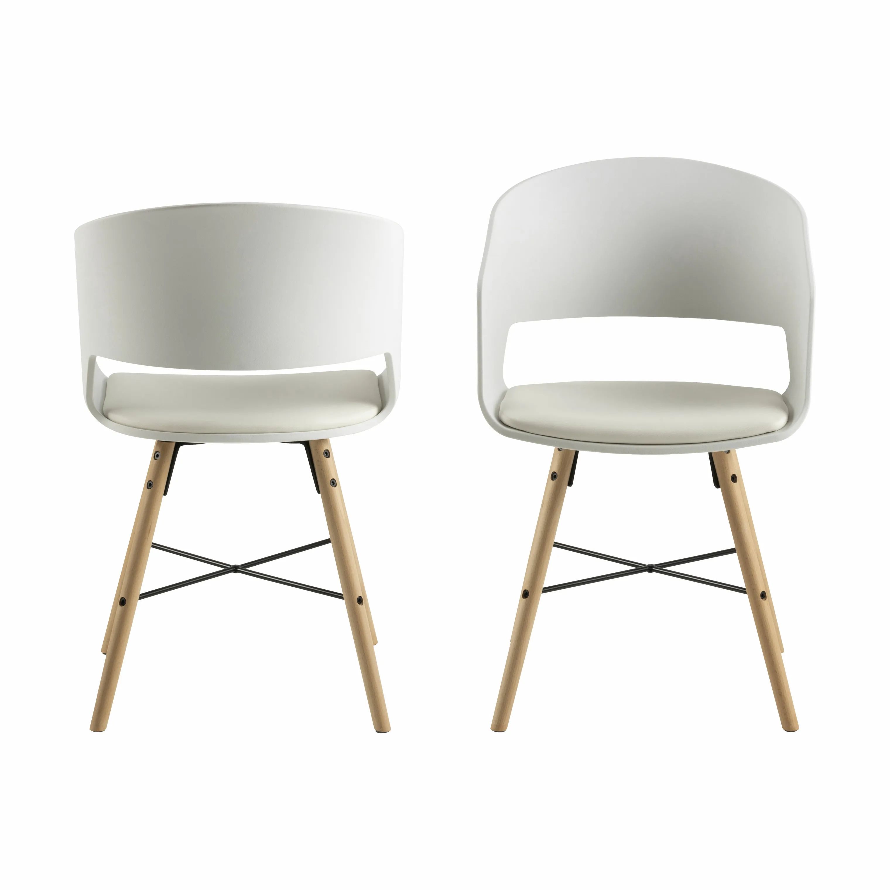 CASA Living Spisebordsstole Luna Spisebordsstol - 2 stk. i hvid, 3