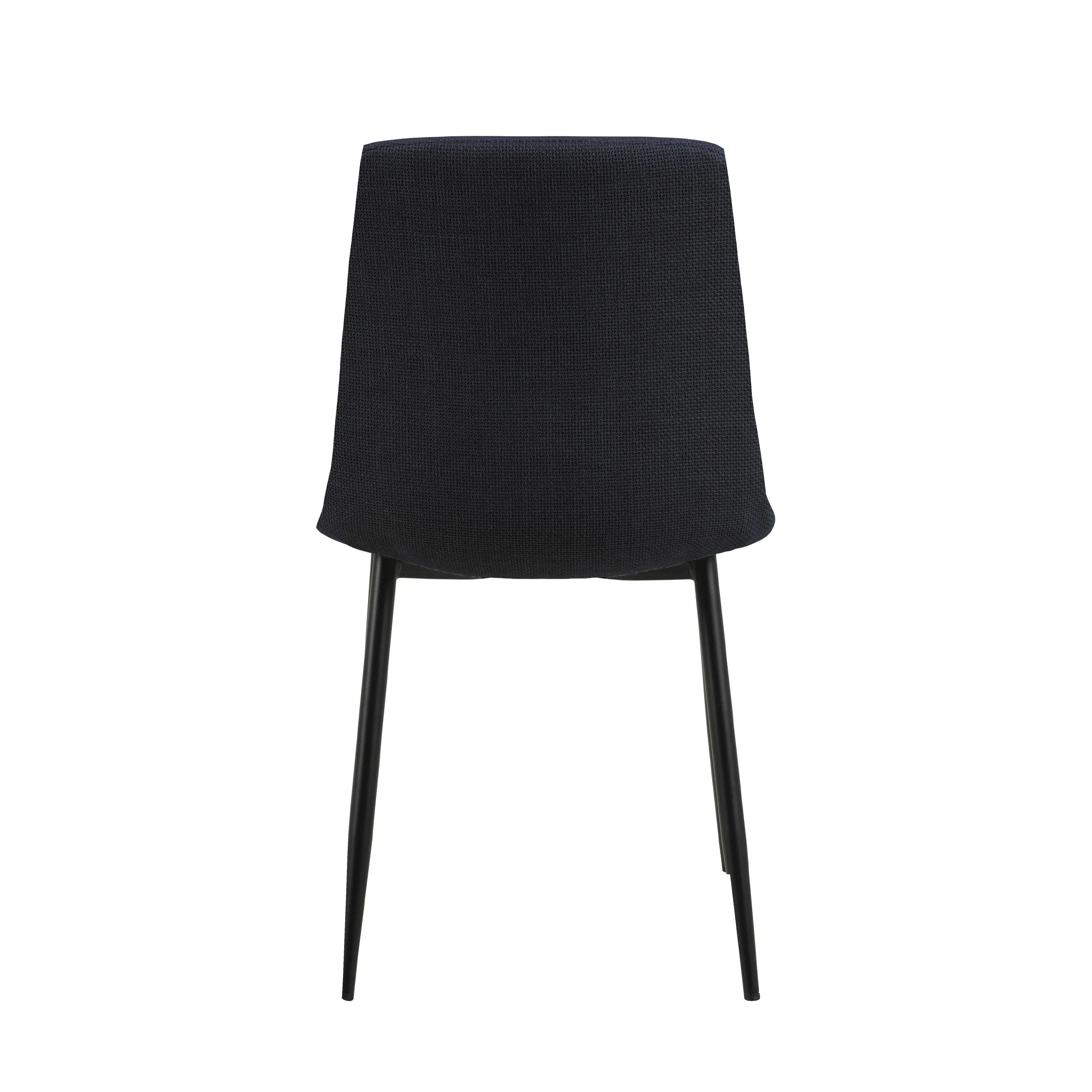 CASA Living Spisebordsstole Becca Spisebordsstol - 4 stk i Mørkeblå/mat sort, 4 stk., 5