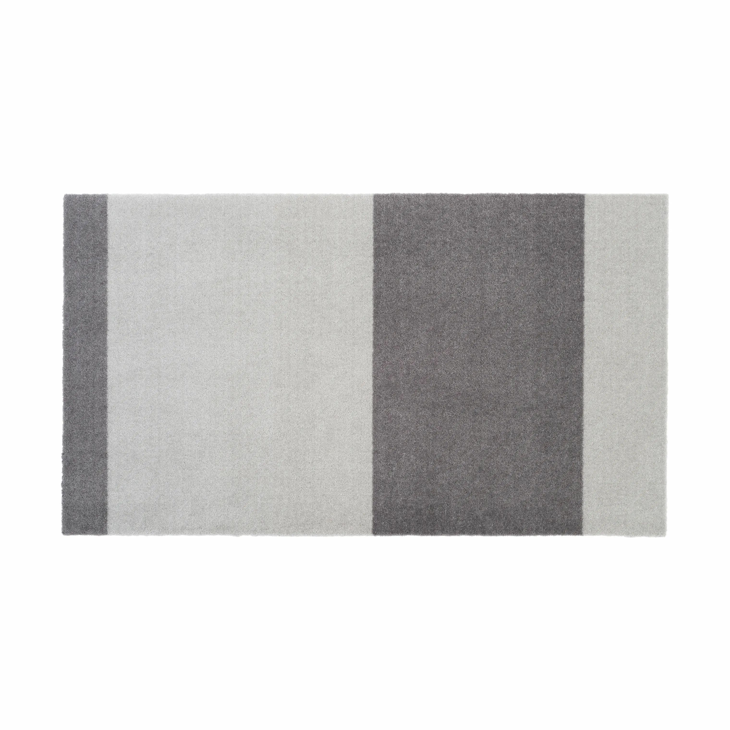Tica Copenhagen Gulvtæpper Stripes Horisontal Gulvtæppe i Grå/lysegrå, B67 x L120 cm, 1