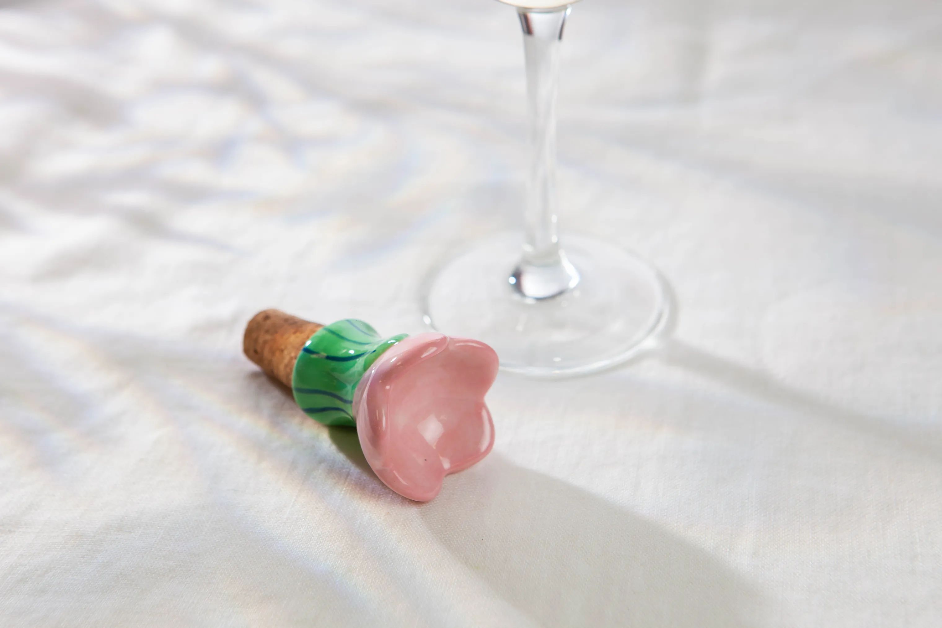 DOIY Vinpropper Vinprop i Grøn/Pink, 3