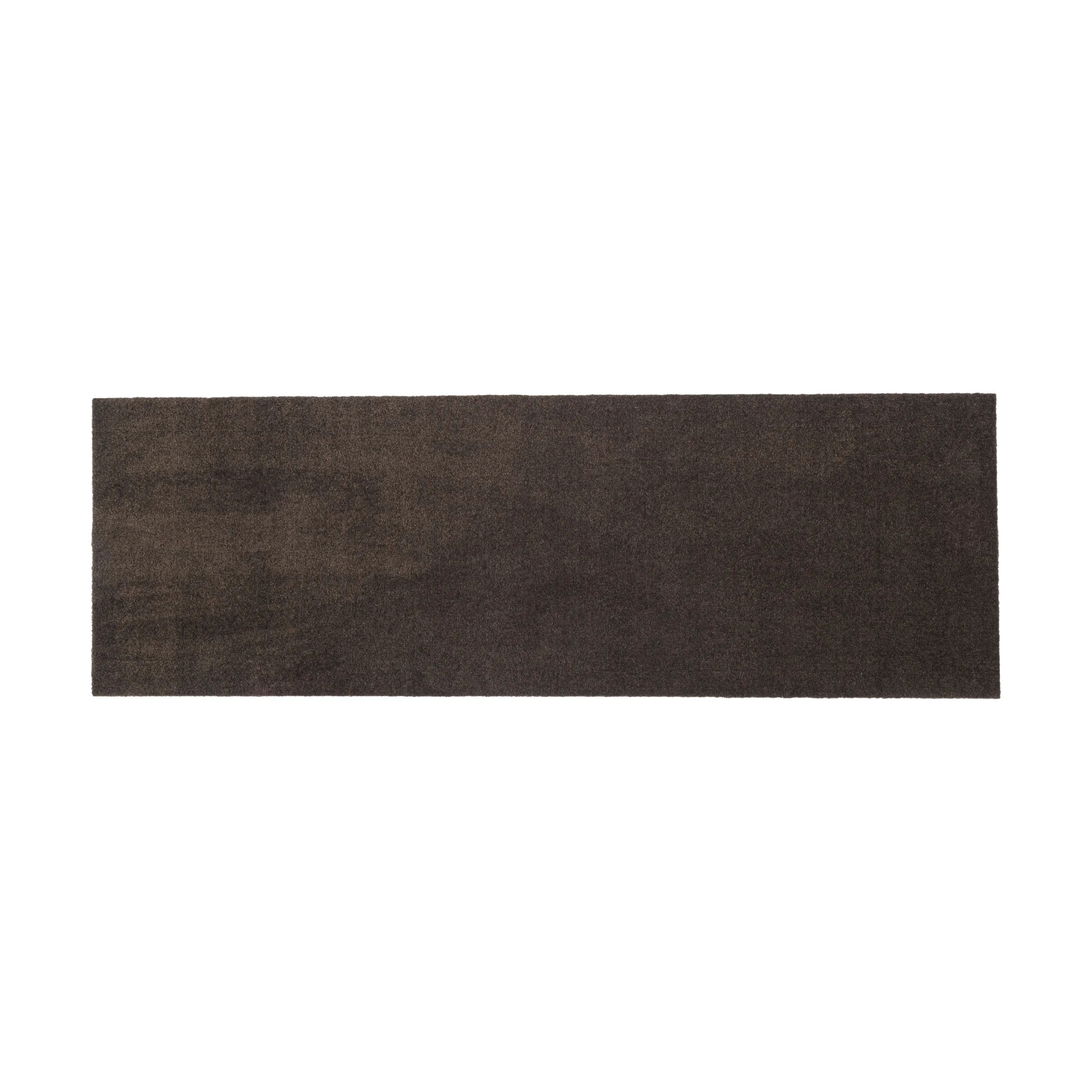 Tica Copenhagen Dørmåtter Uni Color Gulvmåtte i Mørkebrun, B67 x L200 cm, 1