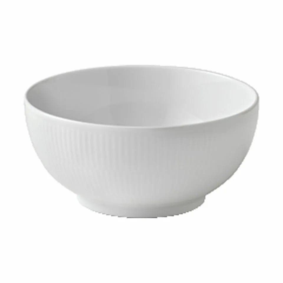Royal Copenhagen Serveringsskåle Hvid Riflet Skålsæt - 3 dele i Koboltblå/hvid, 4