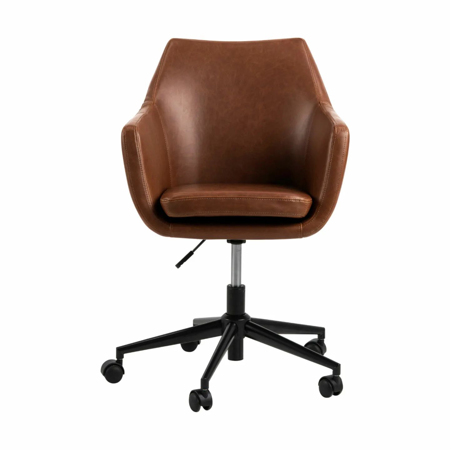 CASA Living Skrivebordsstole Nora Skrivebordsstol i cognac/sort, 1