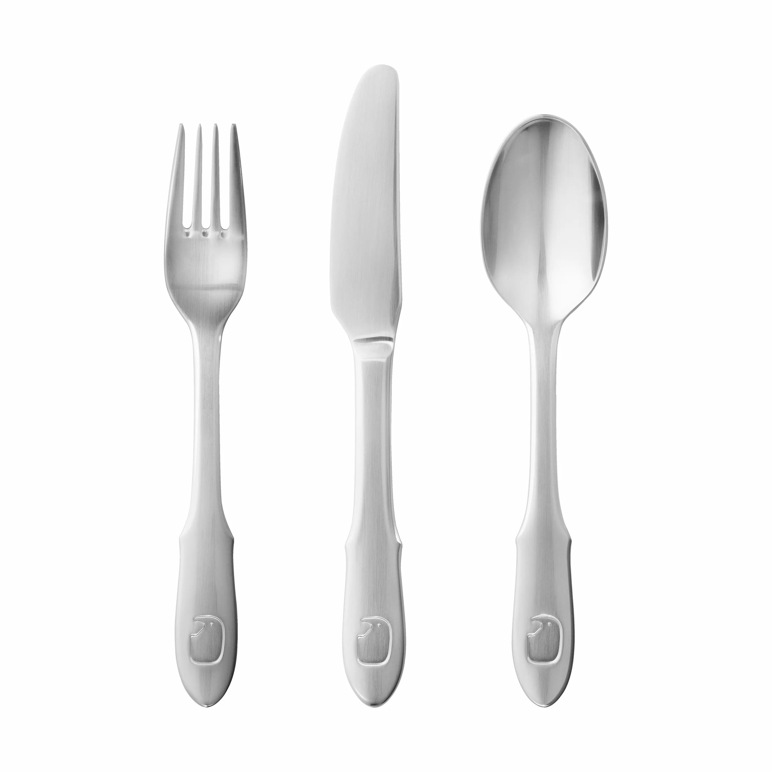 Georg Jensen Bestiksæt Elephant Børnebestik - 3 dele i Blank/Stål, 1