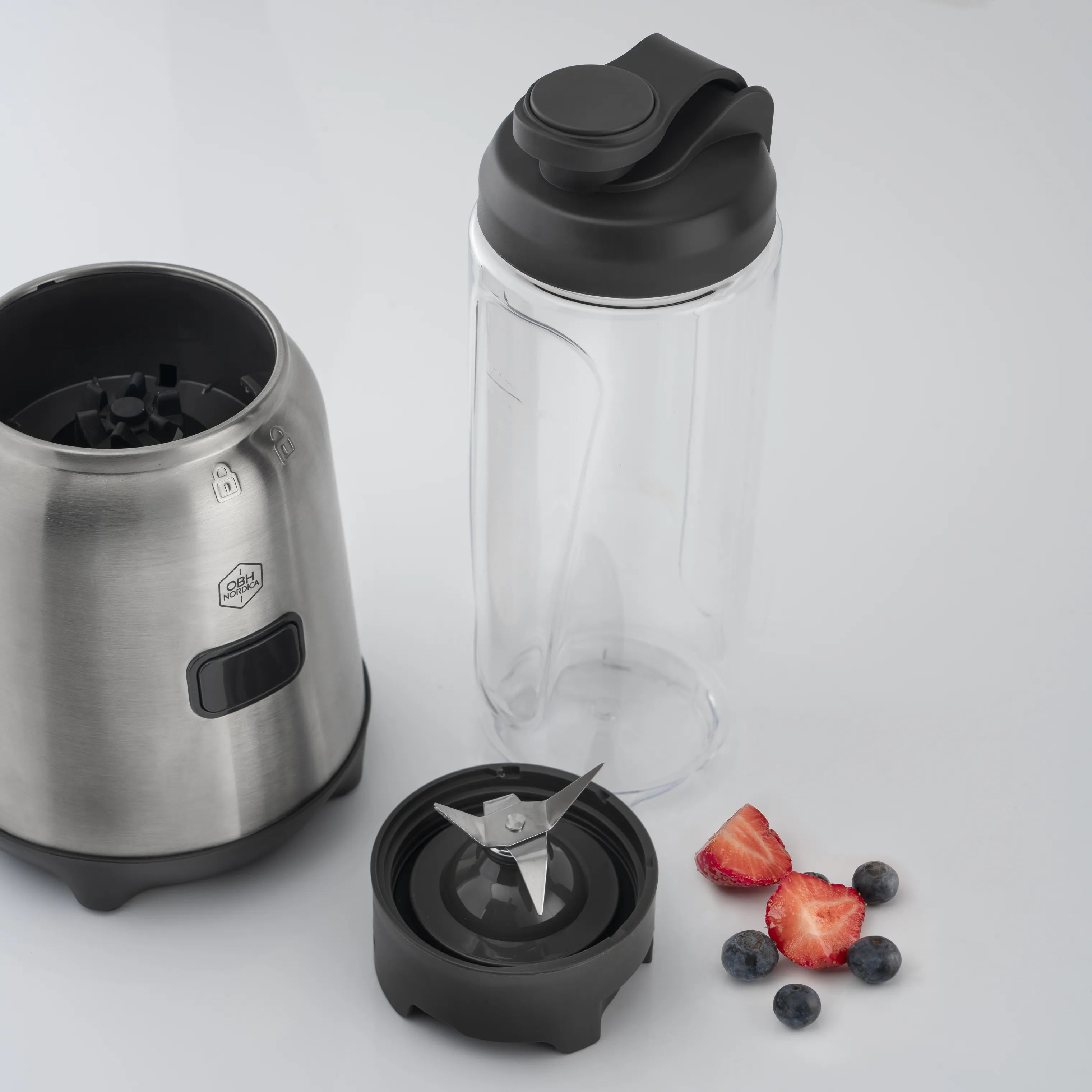 OBH Nordica Blendere Blender Mix & Move i Sølvfarvet, 3