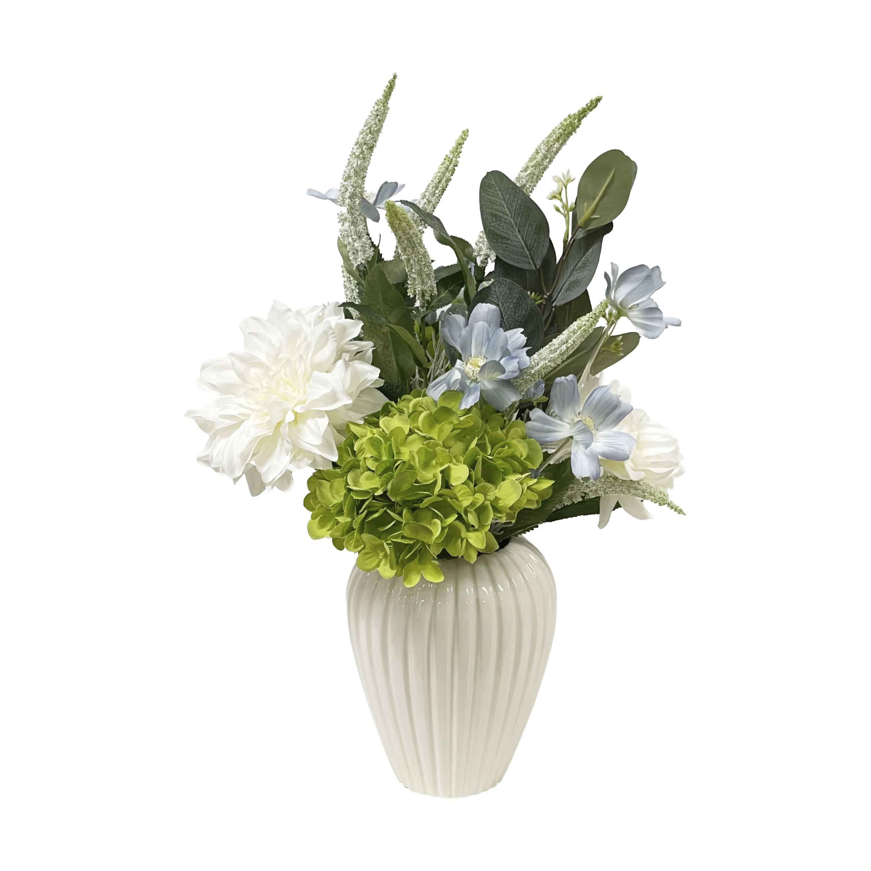 everbloom Kunstige blomster Kunstig Blomsterbuket i Grøn/Blå, 6