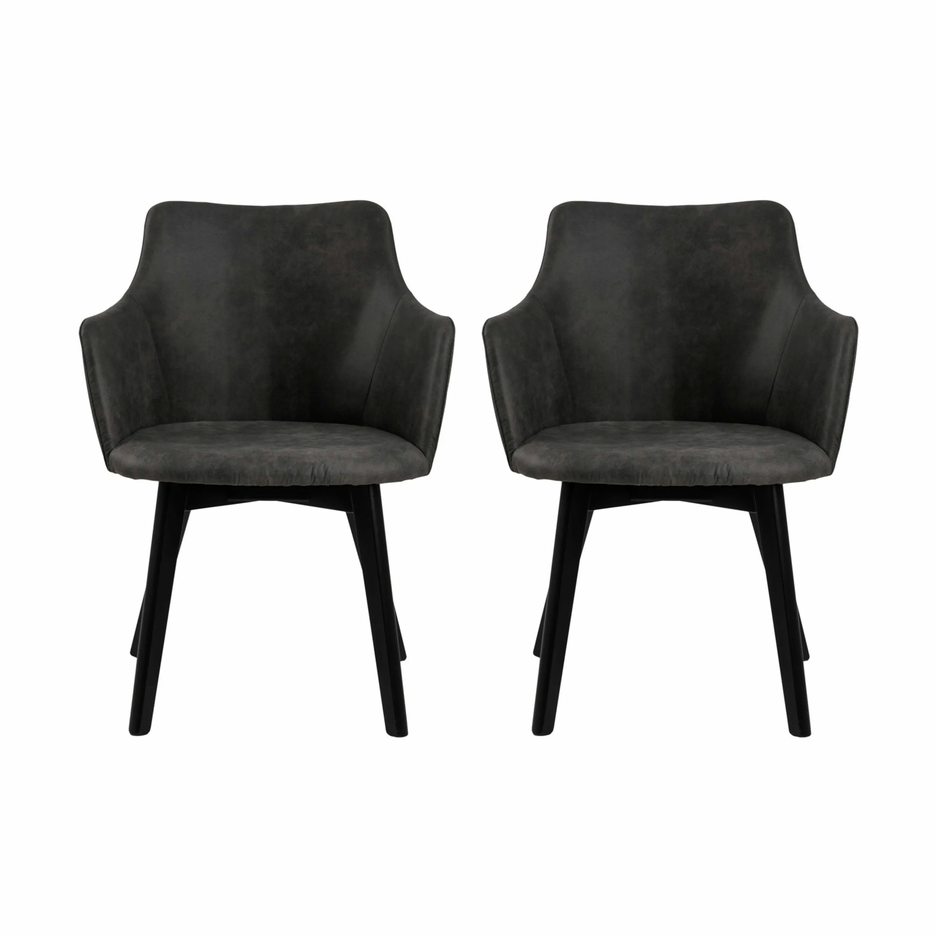 CASA Living Spisebordsstole Bella Spisebordsstol - 2 stk. i Antracit, 1