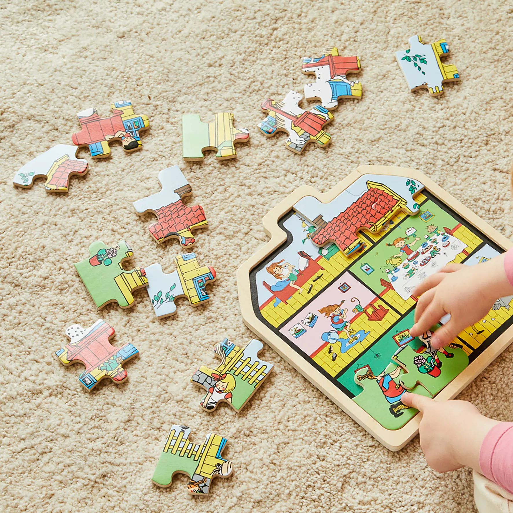 Barbo Toys Puslespil Pippi Langstrømpe Pippi Langstrømpe Puslespil - Huset i Multifarvet, 2