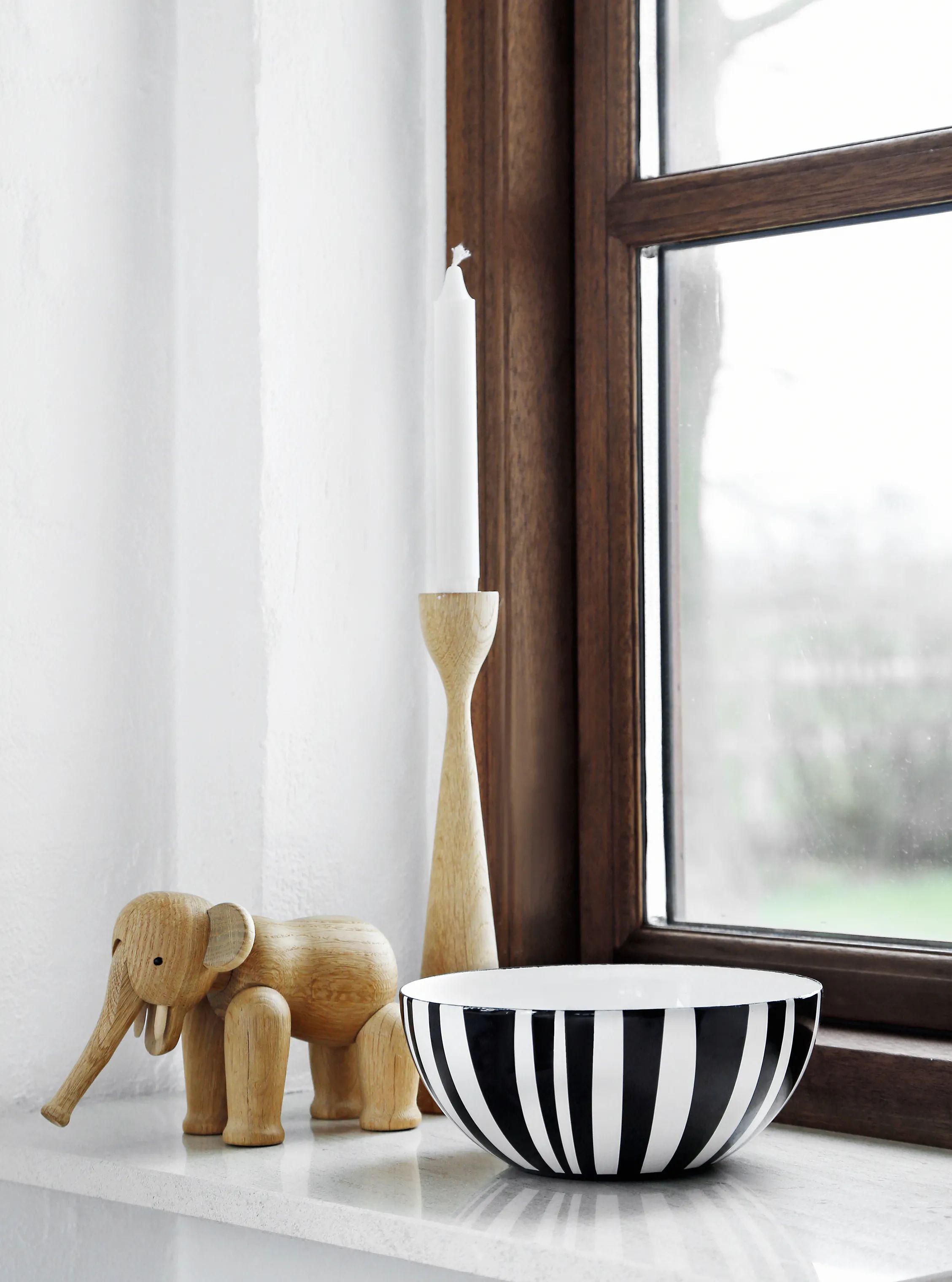 Cathrineholm Serveringsskåle Stripes Skål i Sort, 18 cm, 4