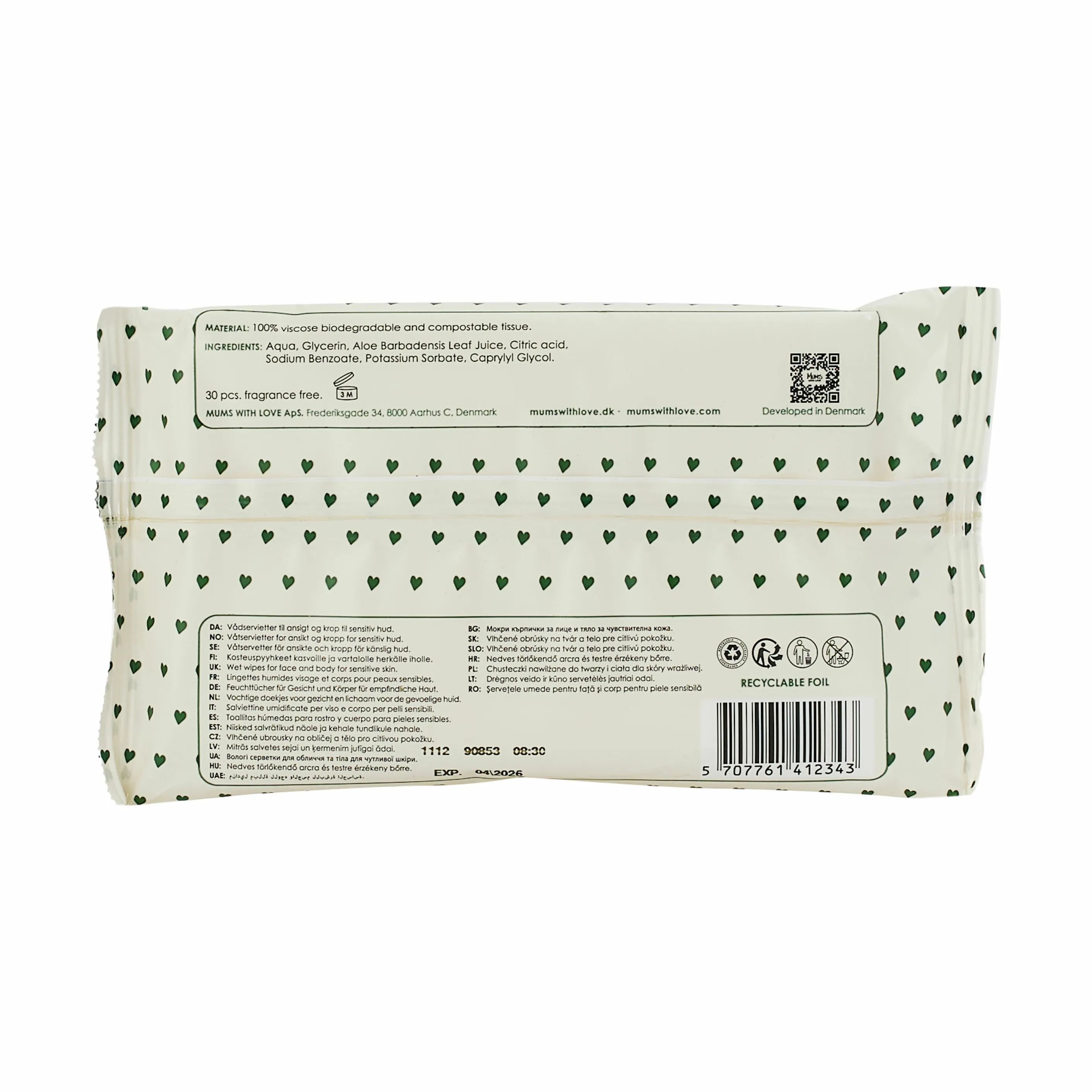 Mums with love Ansigtspleje Wet Wipes - 30 stk. i 30 stk., 4