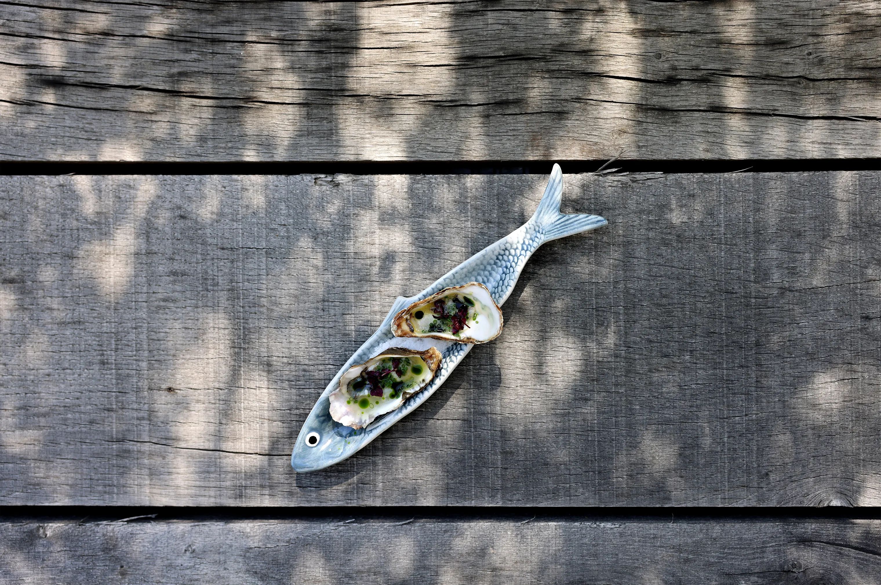 SKAGEN living Serveringsfade Fiskefad i Blågrå, 2