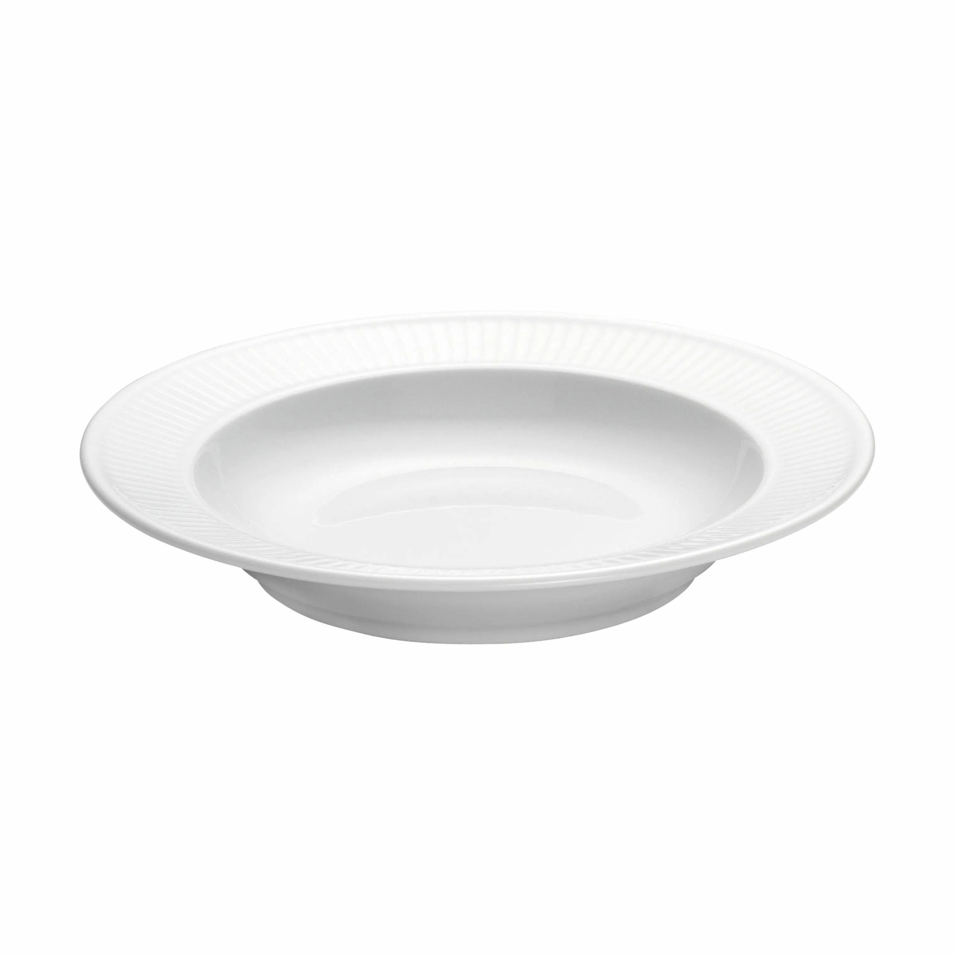 Pillivuyt Dybe tallerkener Plissé Dyb Tallerken i Hvid, 22 cm, 1