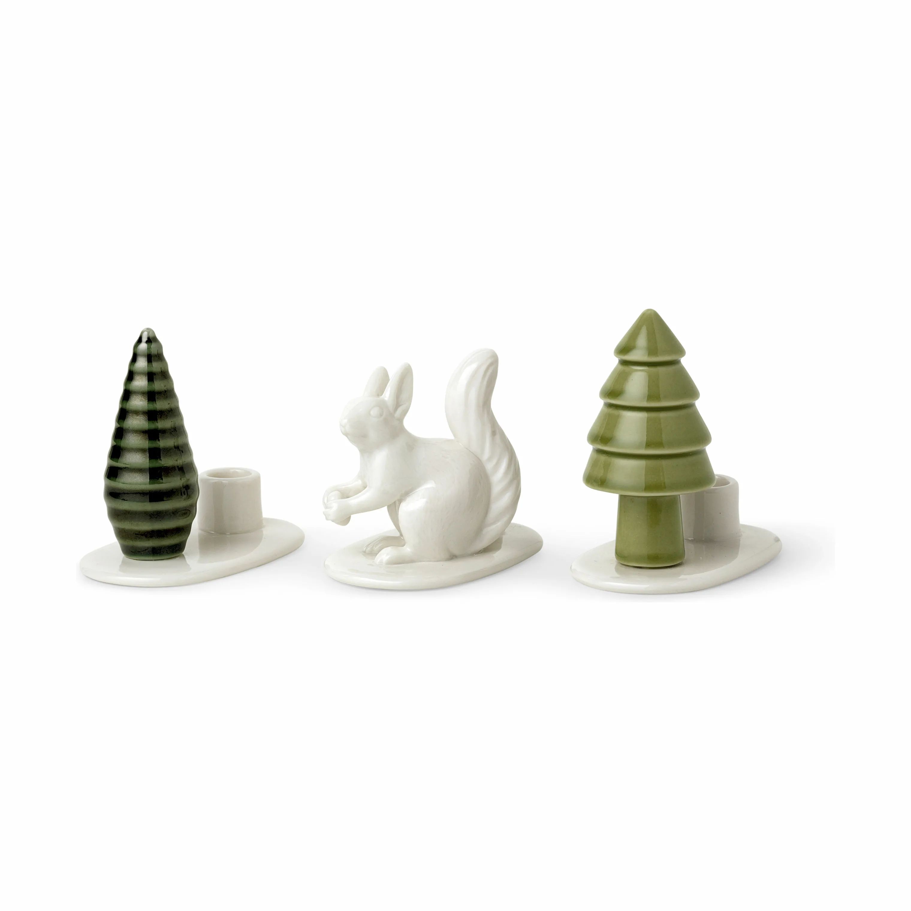 Dottir Kronelysestage Winter Stories Flock Squirrel Lysestage - 3 stk. i Squirrel, 1