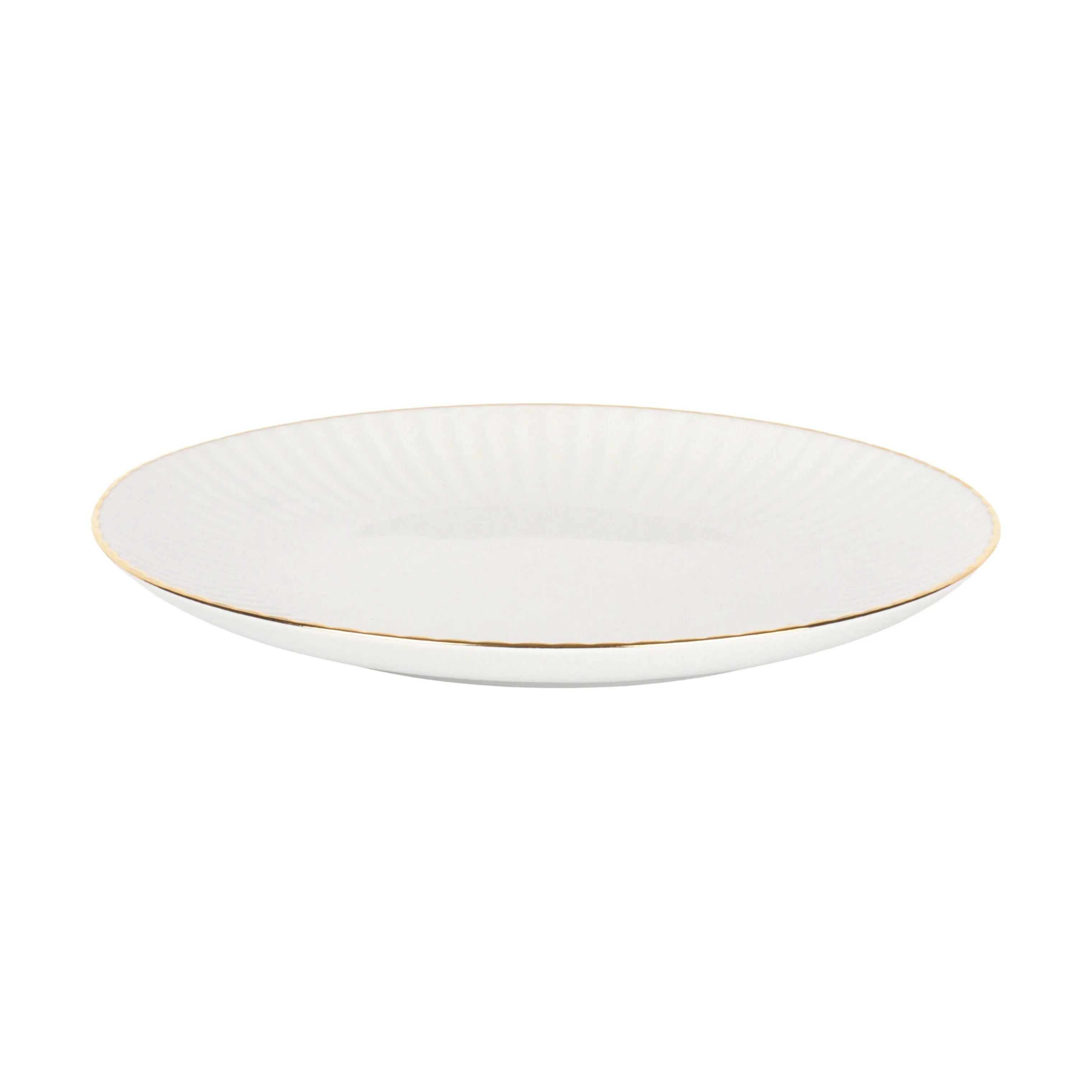 CASA Living Middagstallerkener Daisy Gold Middagstallerken i Hvid/guldfarvet, 1