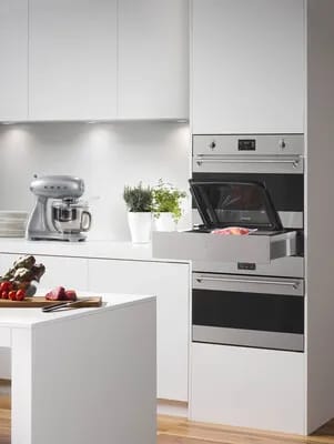Smeg Indbygningsovne Classic Blastchiller SBC4304X i Stål, 4