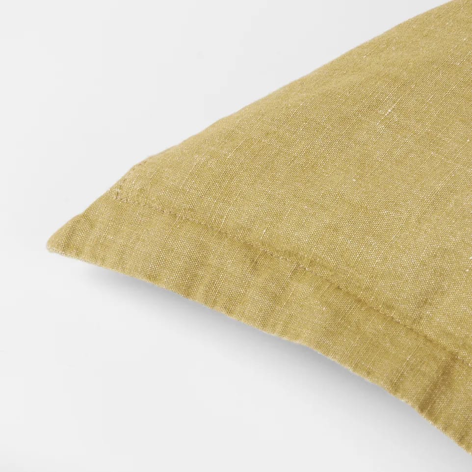 Broste Copenhagen Pyntepudebetræk Linn Pudebetræk i Dull Gold, B60 x L60 cm, 4