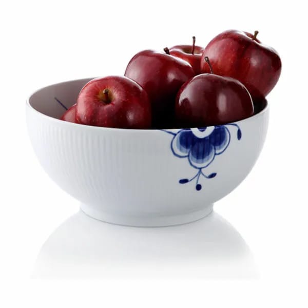 Royal Copenhagen Serveringsskåle Blå Mega Riflet Skål i 24 cm, 4