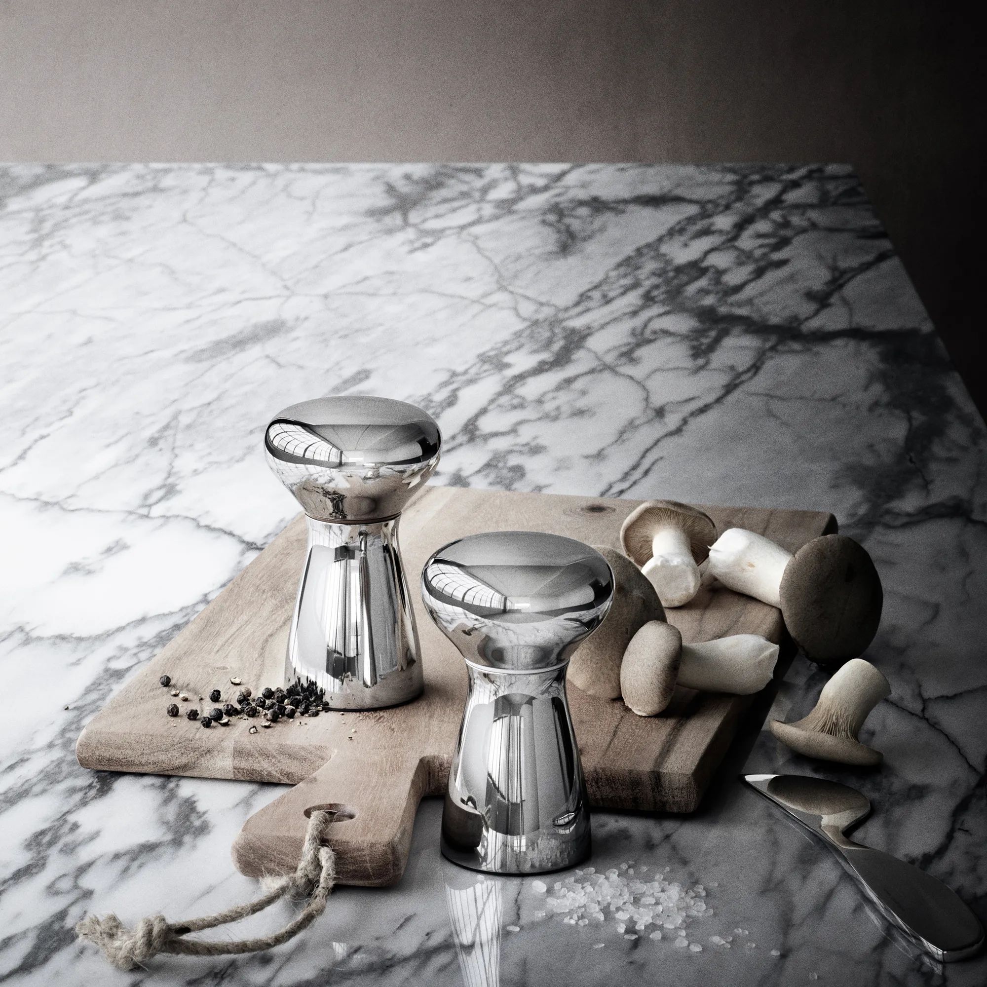 Georg Jensen Kværnsæt Alfredo Bistro Kværnsæt - 2 dele i Stål, 4